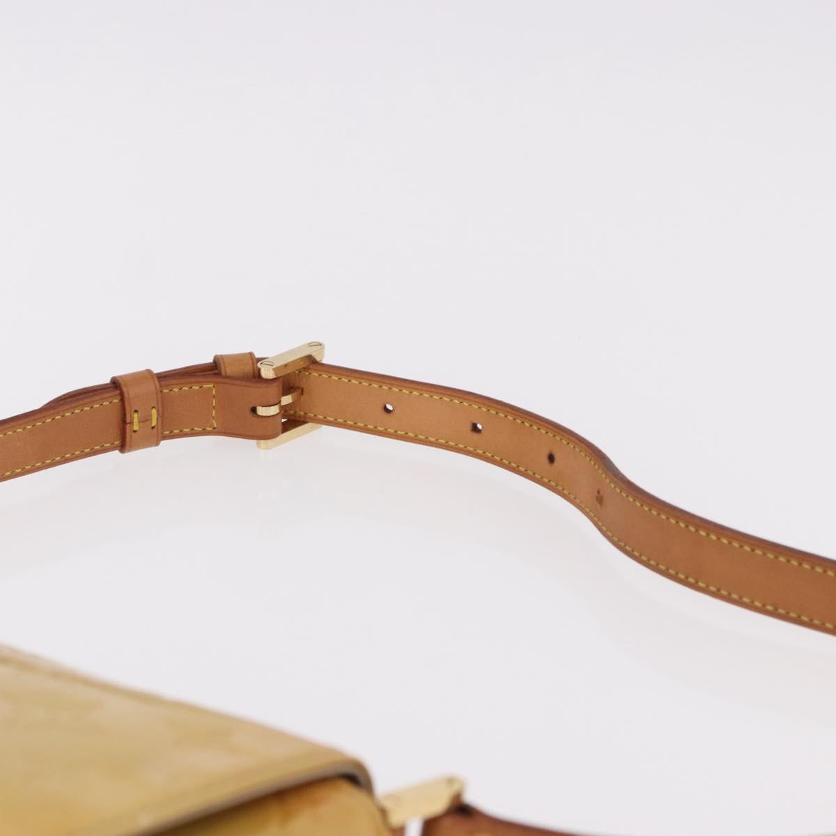 LOUIS VUITTON Monogram Vernis Thompson Street Bag Beige M91301 LV Auth 191759