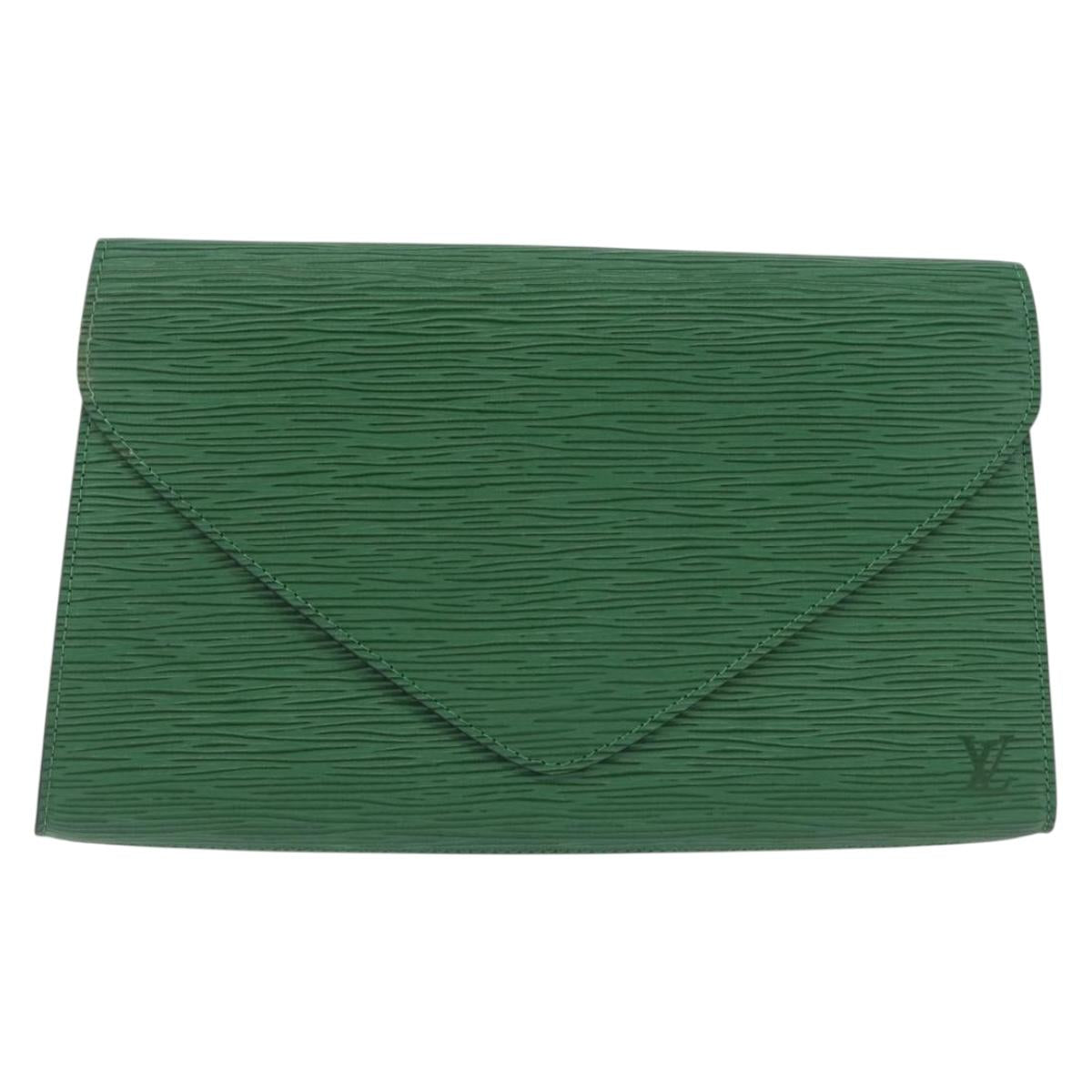 LOUIS VUITTON Epi Art Deco Clutch Bag Green M52634 LV Auth 191760A
