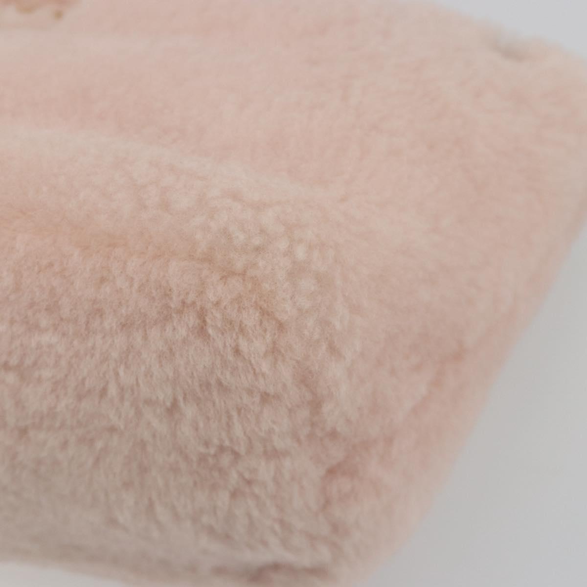 Miu Miu Hand Bag Fur 2way Pink Gold Tone Auth 191761SM