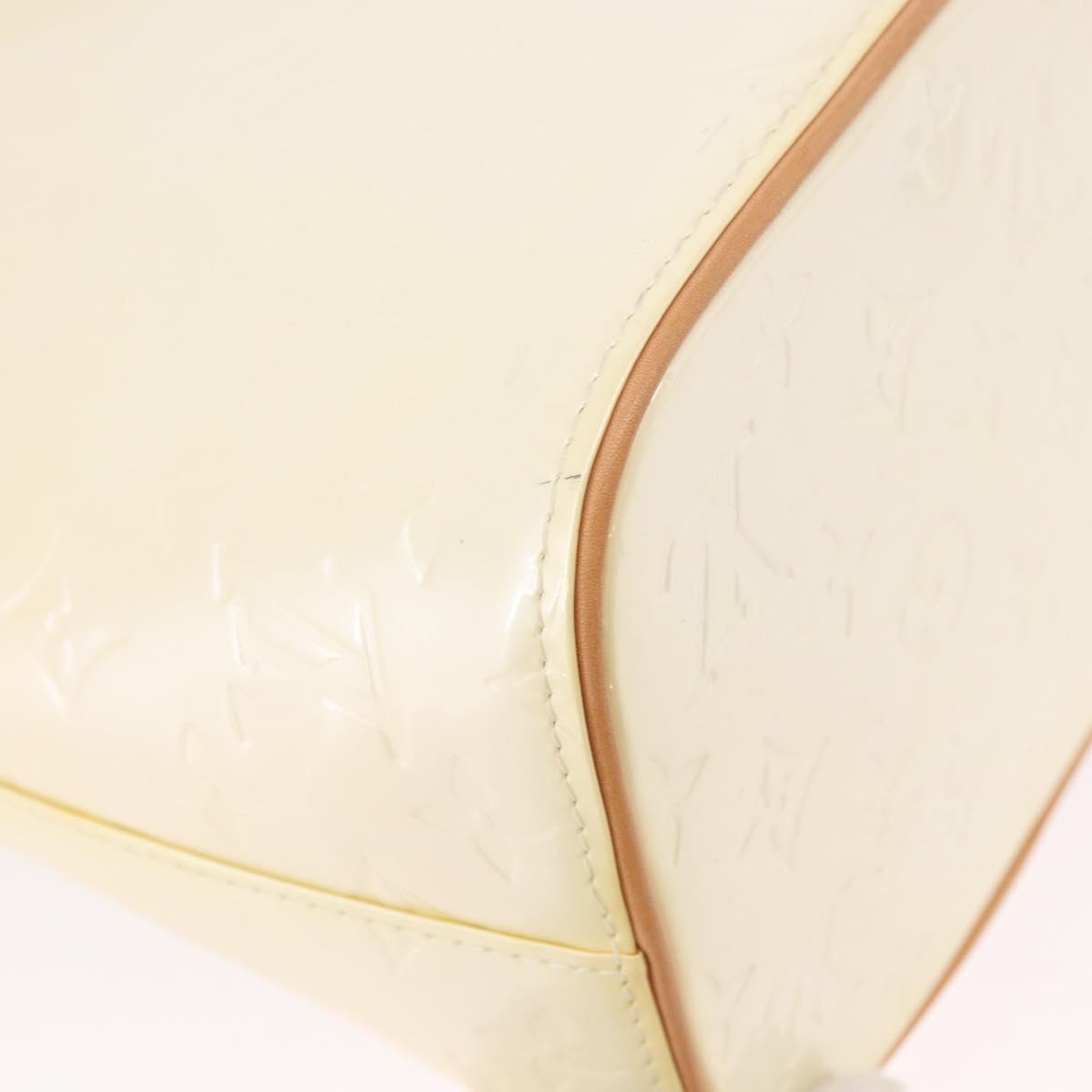 LOUIS VUITTON Monogram Vernis Houston Hand Bag Perle M91342 LV Auth 191765V