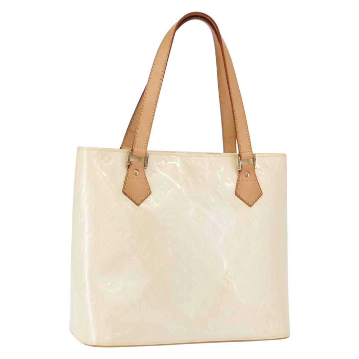 LOUIS VUITTON Monogram Vernis Houston Hand Bag Perle M91342 LV Auth 191765V