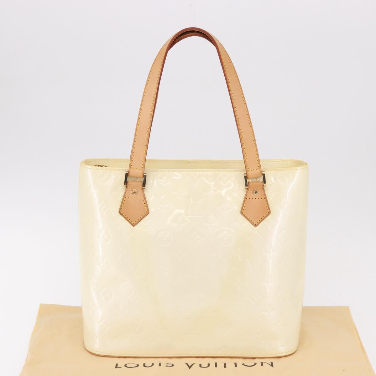 LOUIS VUITTON Monogram Vernis Houston Hand Bag Perle M91342 LV Auth 191765V