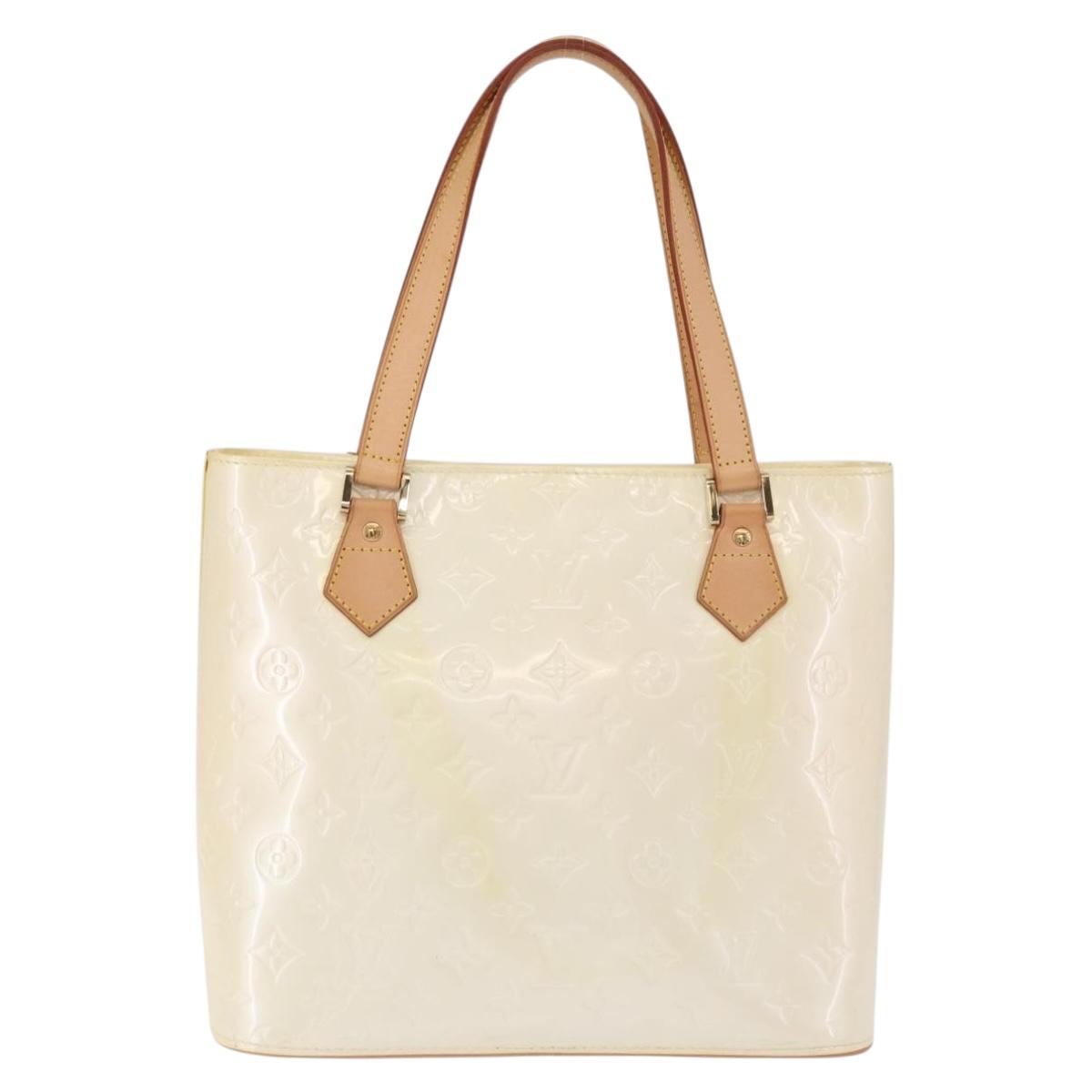 LOUIS VUITTON Monogram Vernis Houston Hand Bag Perle M91342 LV Auth 191765V