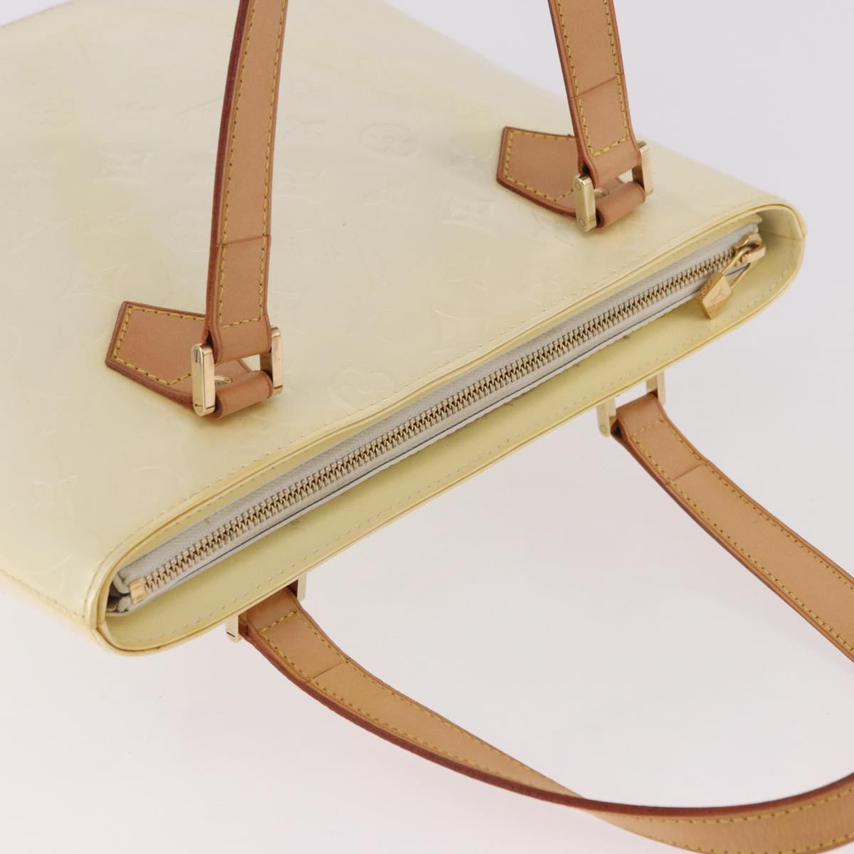 LOUIS VUITTON Monogram Vernis Houston Hand Bag Perle M91342 LV Auth 191765V