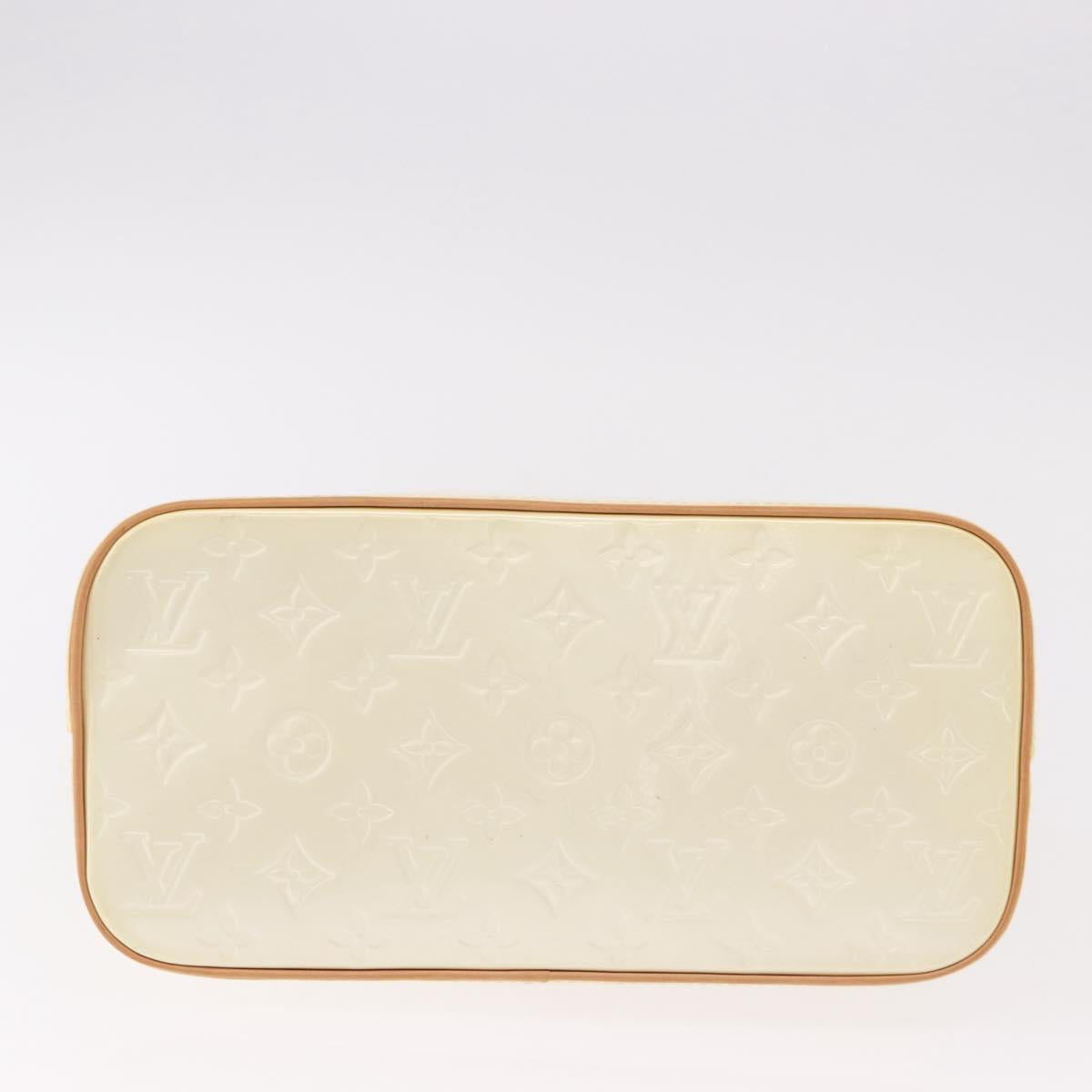 LOUIS VUITTON Monogram Vernis Houston Hand Bag Perle M91342 LV Auth 191765V