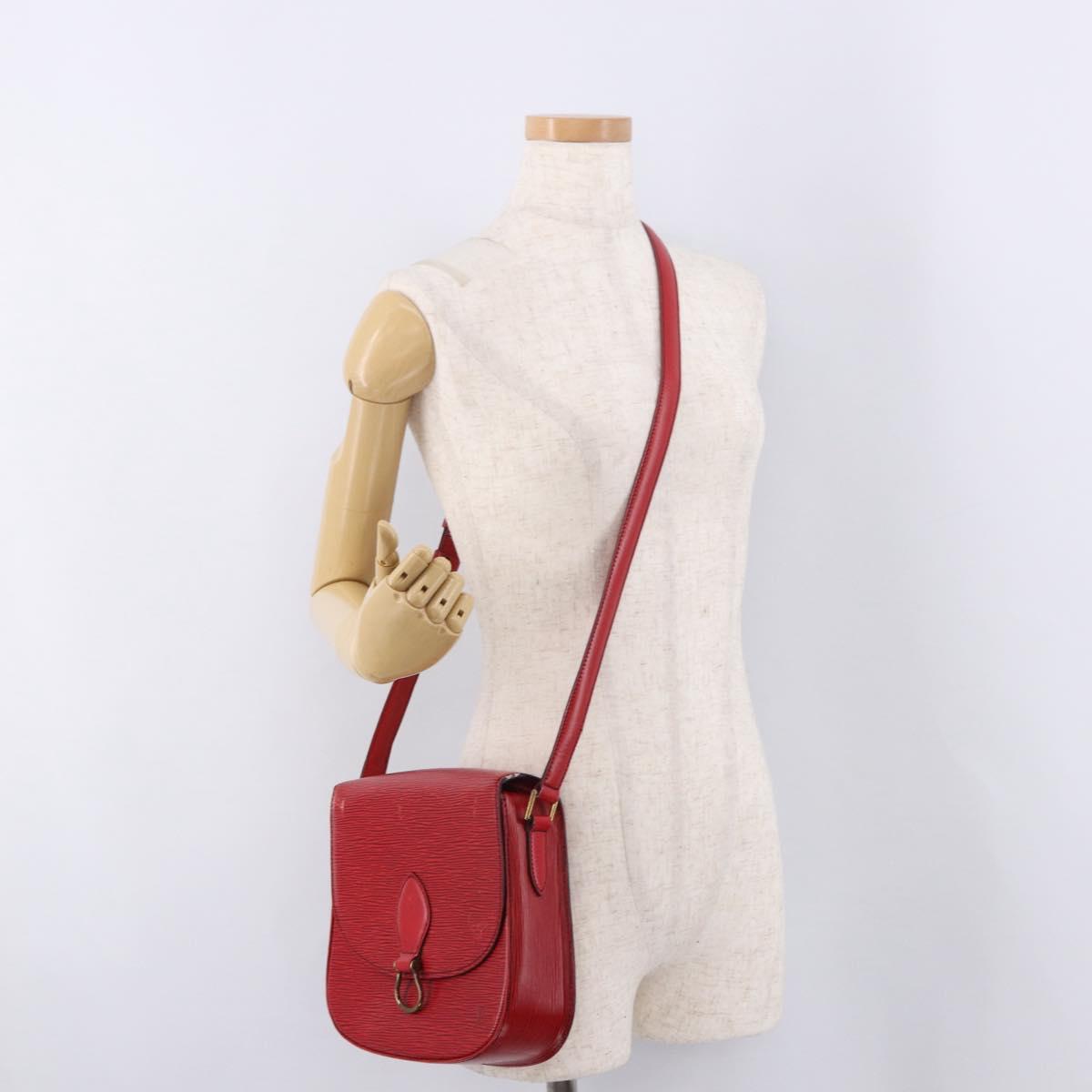 LOUIS VUITTON Epi Saint Cloud GM Shoulder Bag Red M52197 LV Auth 191772
