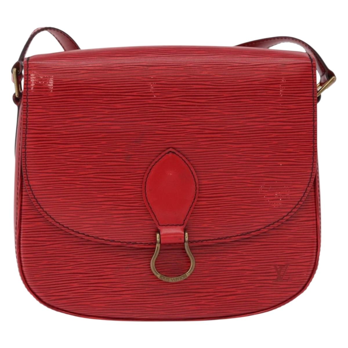 LOUIS VUITTON Epi Saint Cloud GM Shoulder Bag Red M52197 LV Auth 191772