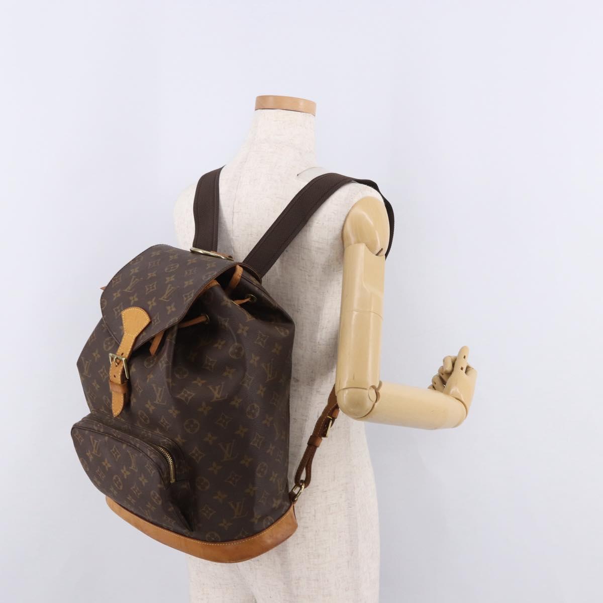 LOUIS VUITTON Monogram Montsouris GM Backpack M51135 LV Auth 191774A