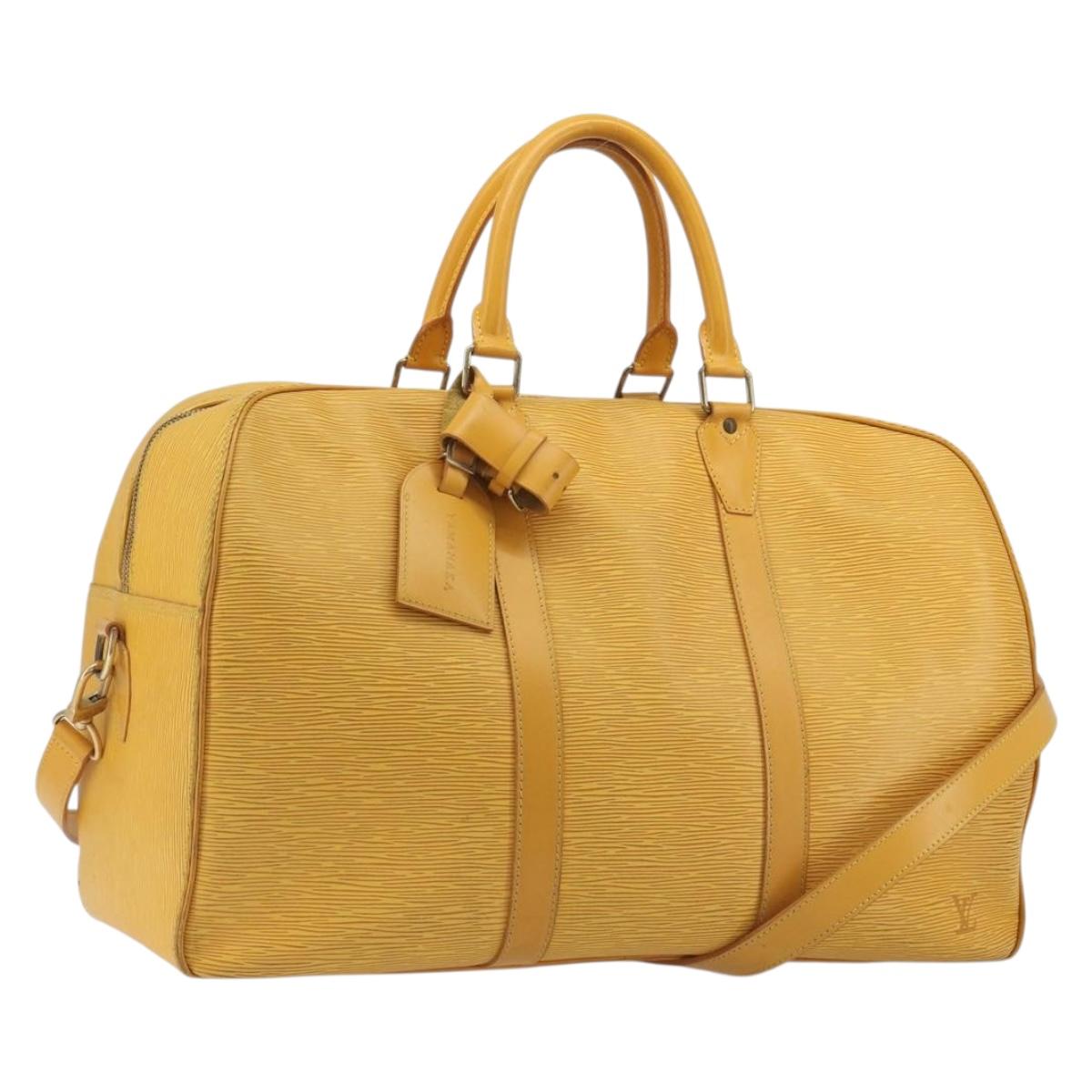 LOUIS VUITTON Epi Kendall PM Boston Bag SPO Yellow LV Auth 191778A