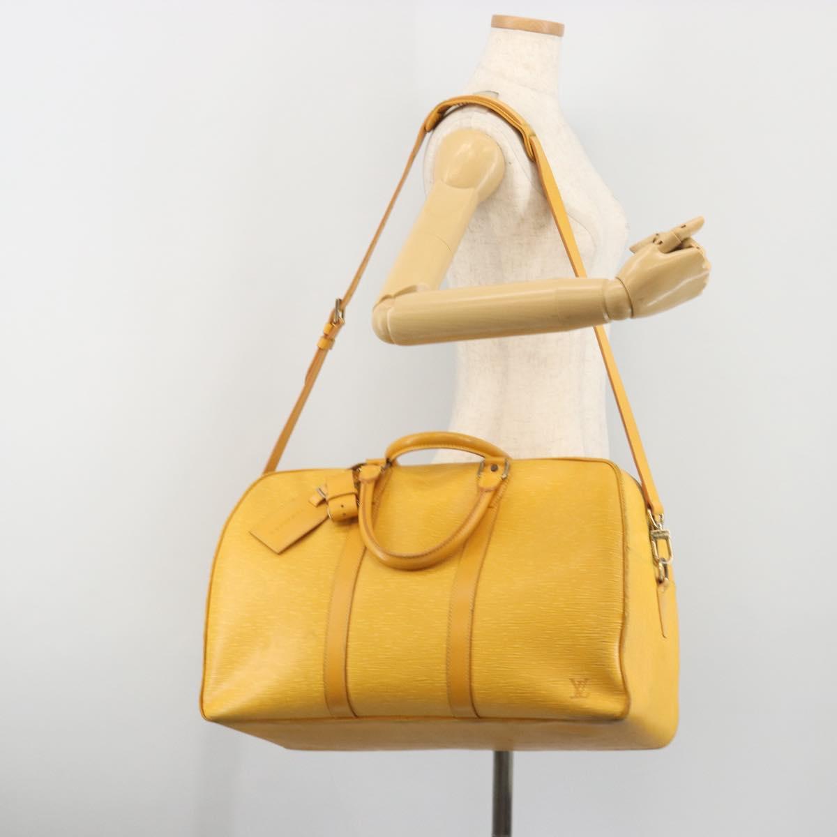 LOUIS VUITTON Epi Kendall PM Boston Bag SPO Yellow LV Auth 191778A