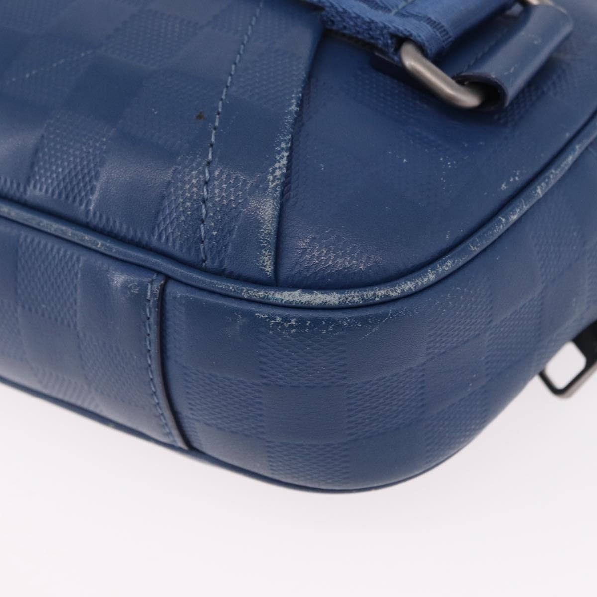 LOUIS VUITTON Damier Infini Ambreil Shoulder Bag Neptune N41354 LV Auth 191781