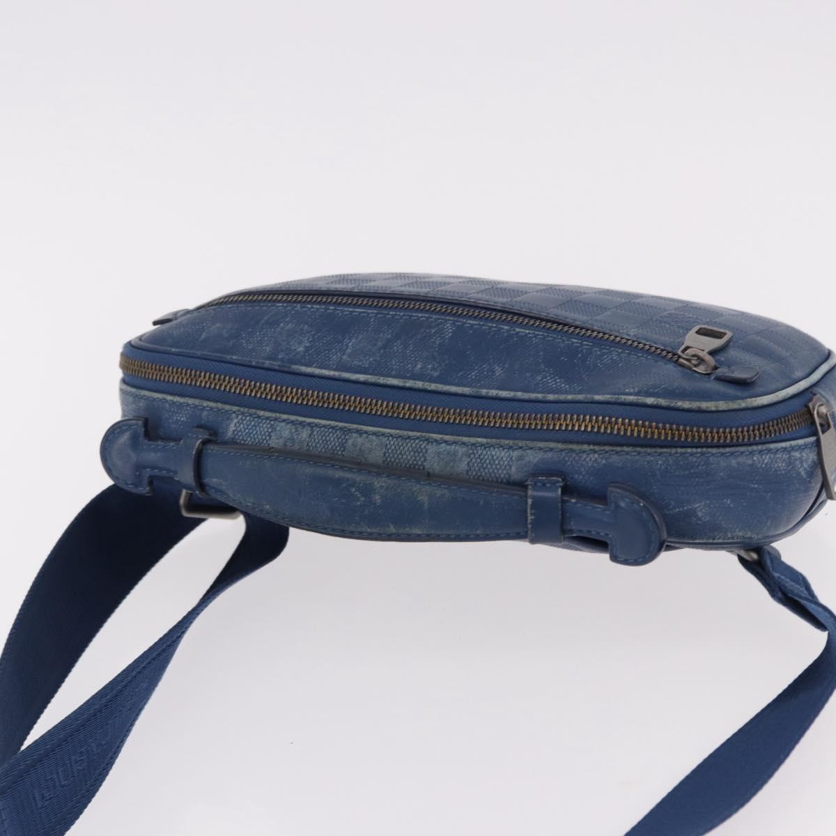 LOUIS VUITTON Damier Infini Ambreil Shoulder Bag Neptune N41354 LV Auth 191781