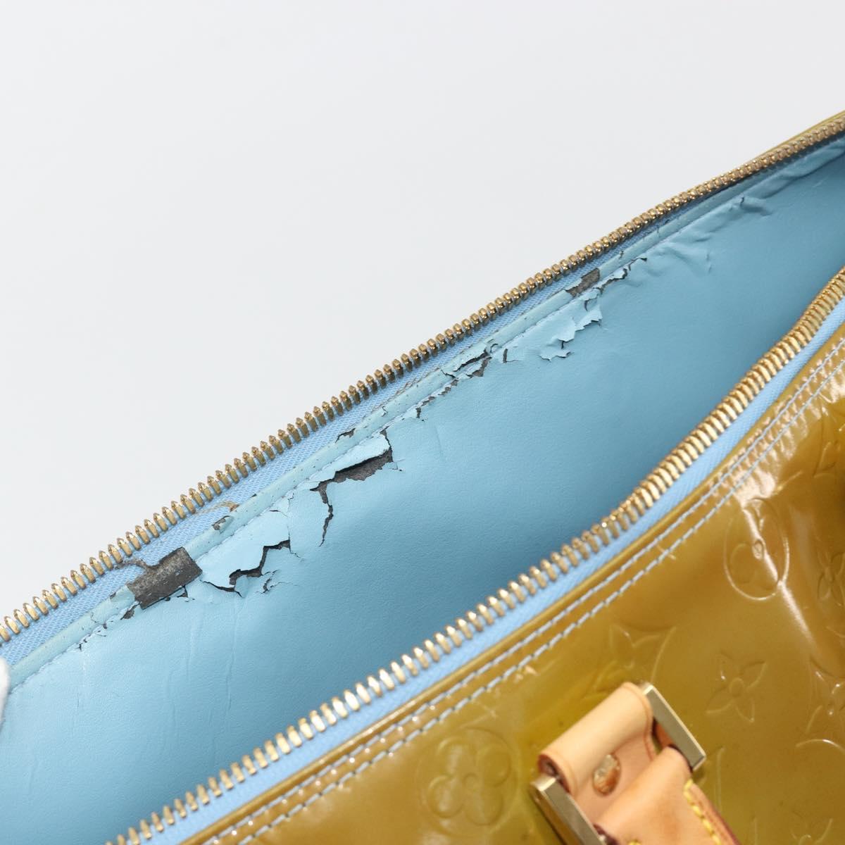 LOUIS VUITTON Monogram Vernis Mercer Boston Bag Baby Blue M91001 LV Auth 191782