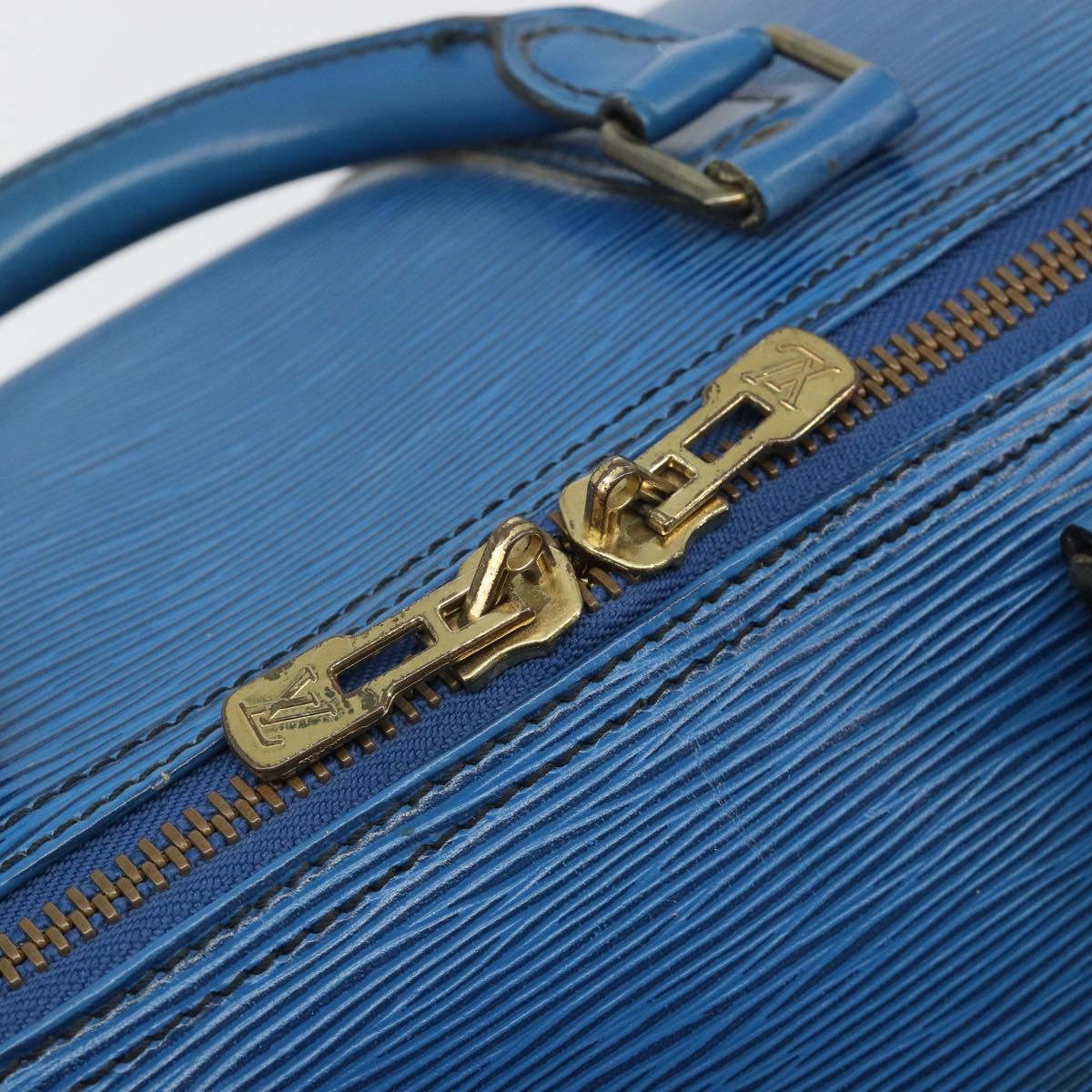 LOUIS VUITTON Epi Keepall 55 Boston Bag Blue M42955 LV Auth 191783A