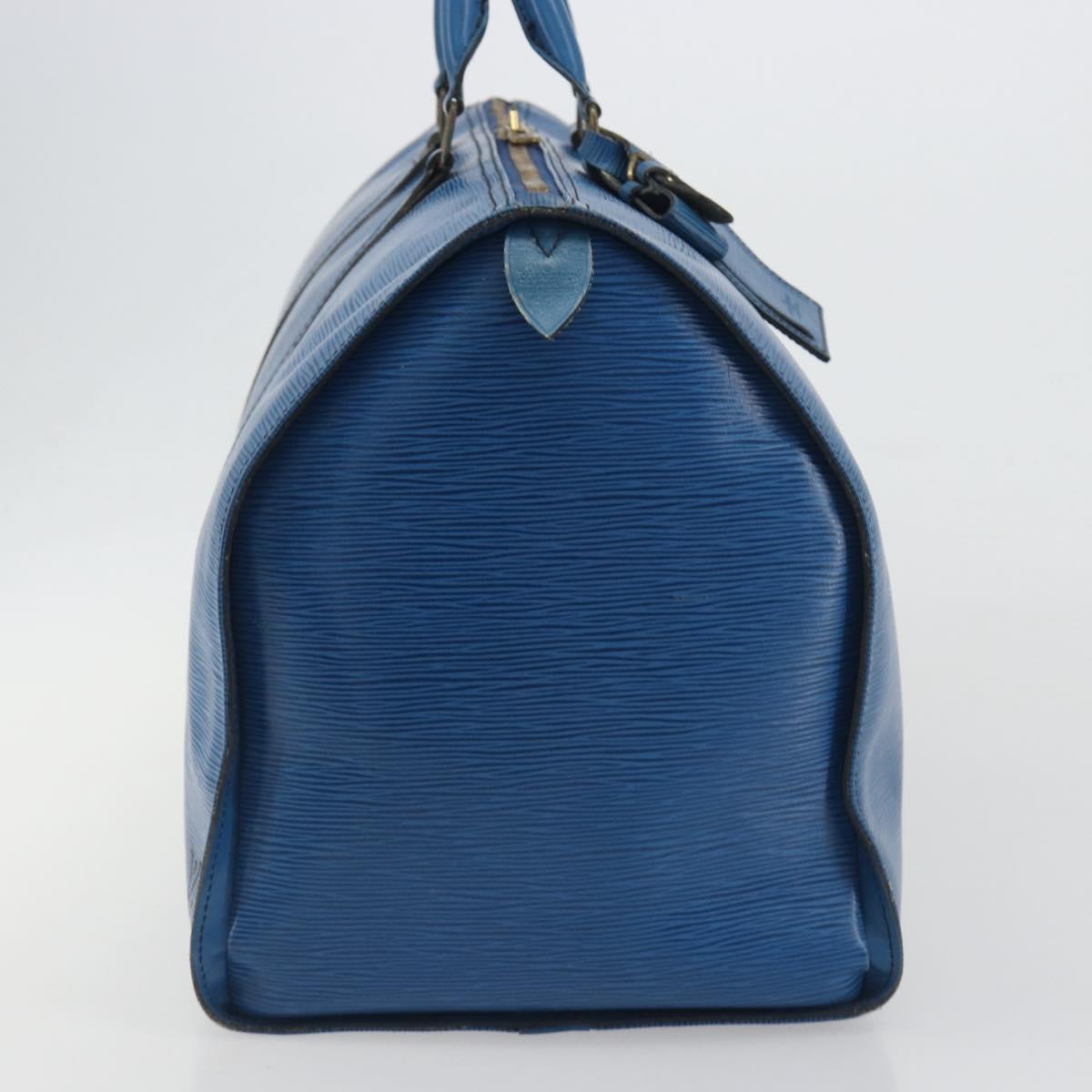 LOUIS VUITTON Epi Keepall 55 Boston Bag Blue M42955 LV Auth 191783A