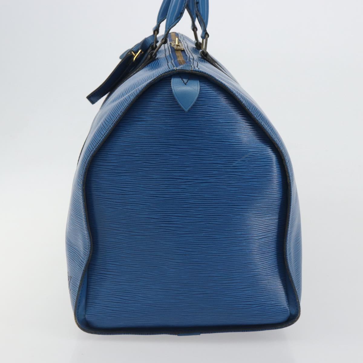 LOUIS VUITTON Epi Keepall 55 Boston Bag Blue M42955 LV Auth 191783A