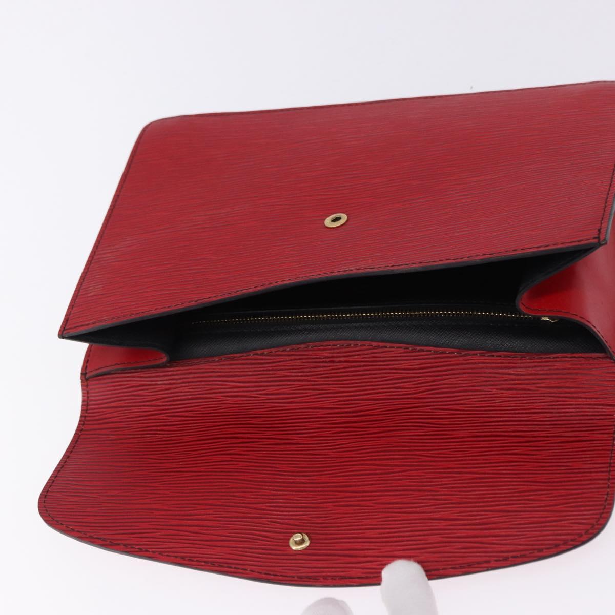 LOUIS VUITTON Epi Montaigne 27 Clutch Bag Red M52657 LV Auth 191784A