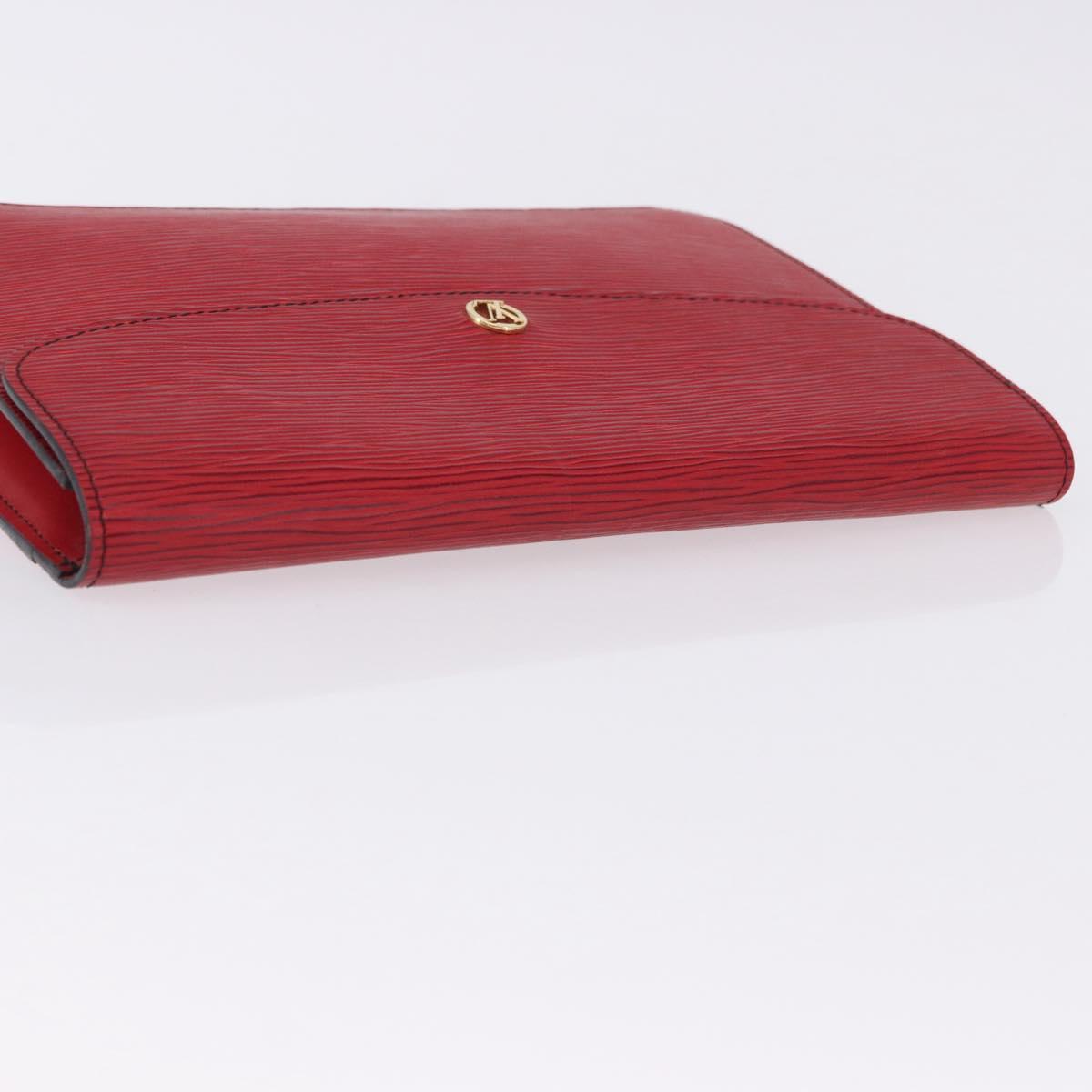 LOUIS VUITTON Epi Montaigne 27 Clutch Bag Red M52657 LV Auth 191784A