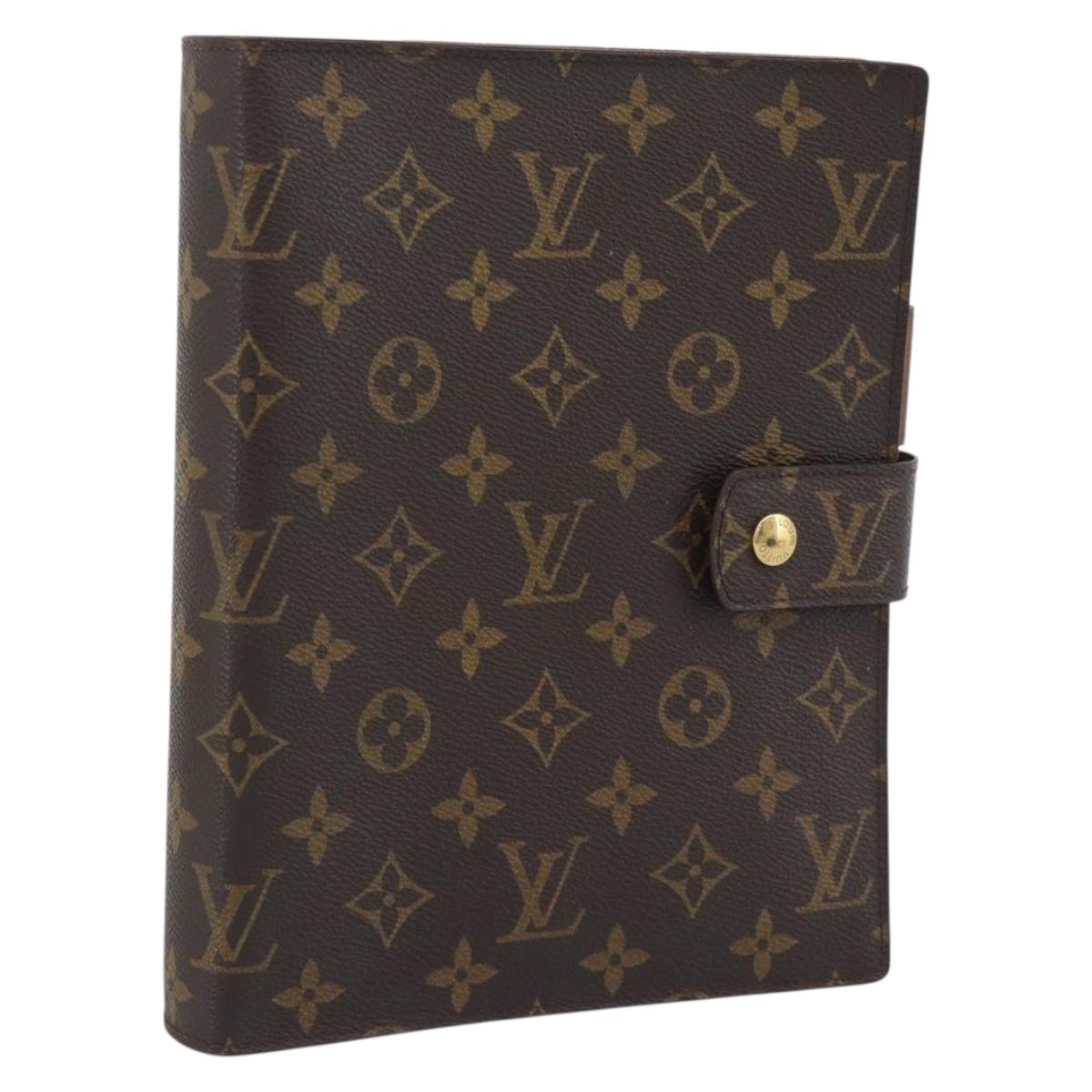 LOUIS VUITTON Monogram Agenda GM Day Planner Cover R20006 LV Auth 191788