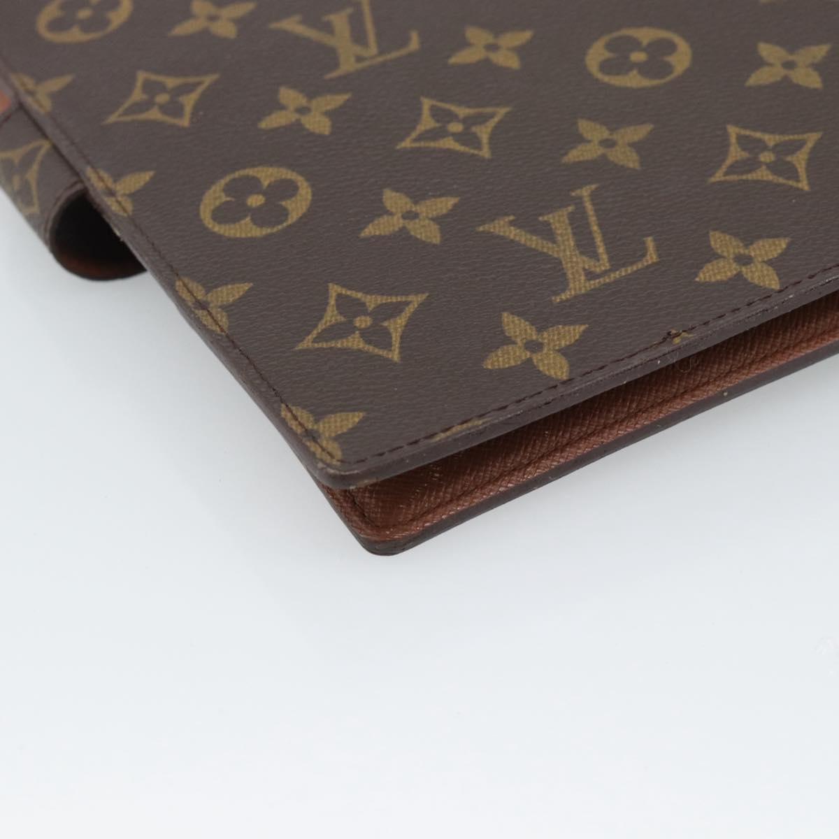 LOUIS VUITTON Monogram Agenda GM Day Planner Cover R20006 LV Auth 191788