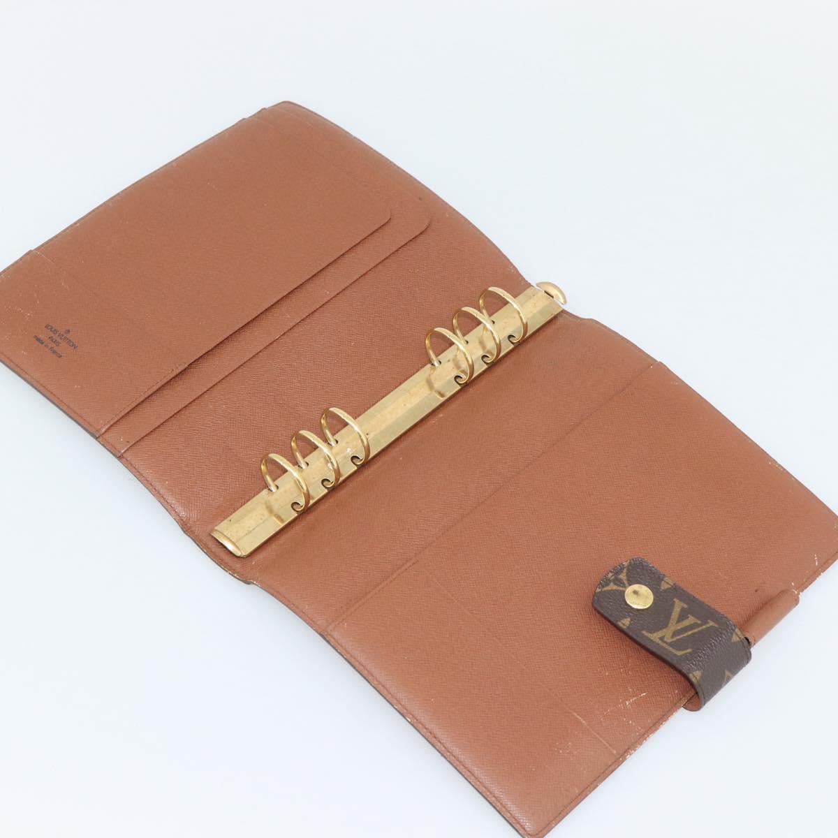 LOUIS VUITTON Monogram Agenda GM Day Planner Cover R20006 LV Auth 191788