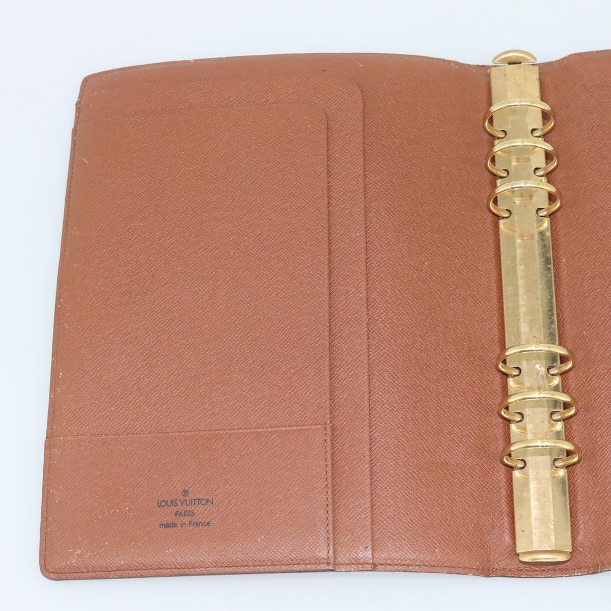 LOUIS VUITTON Monogram Agenda GM Day Planner Cover R20006 LV Auth 191788