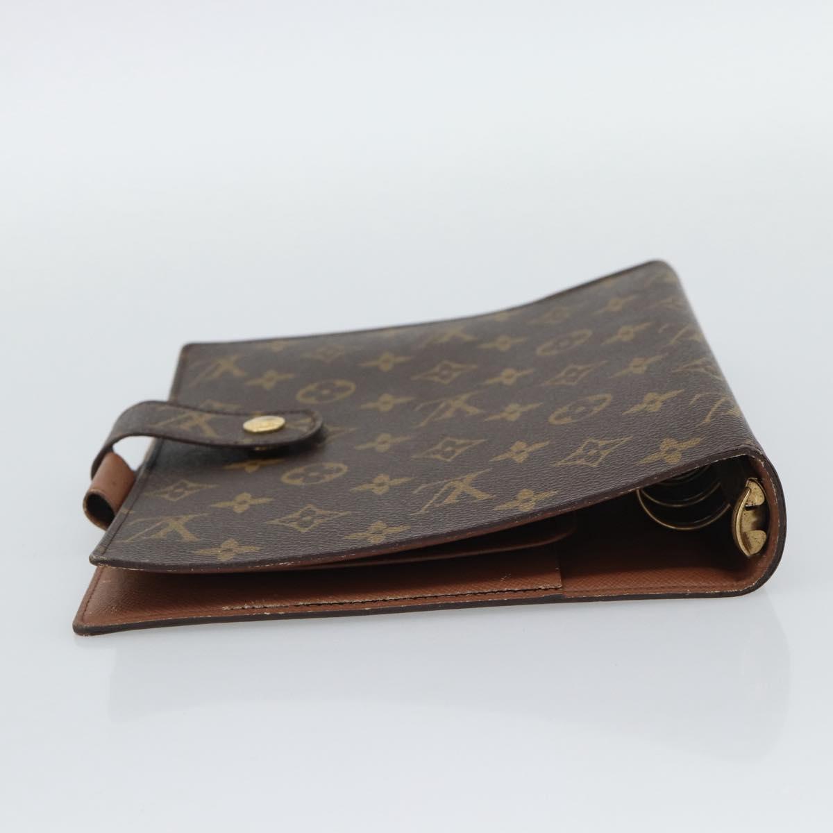 LOUIS VUITTON Monogram Agenda GM Day Planner Cover R20006 LV Auth 191788