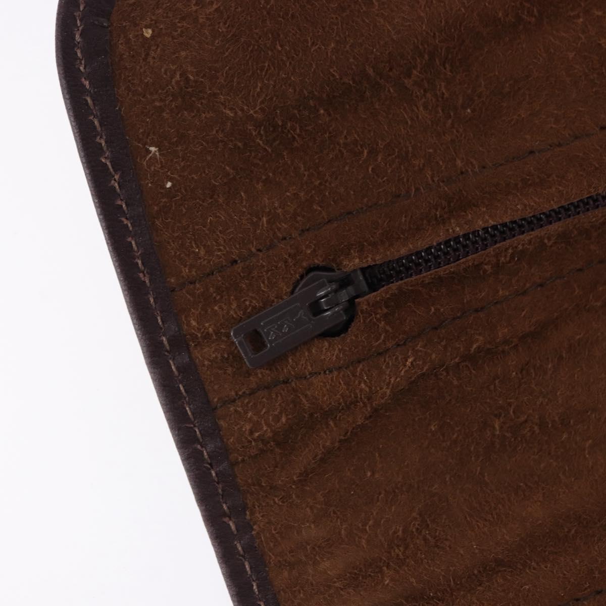 Christian Dior Trotter Canvas Accessory Case Brown Gold Tone Auth 191790V