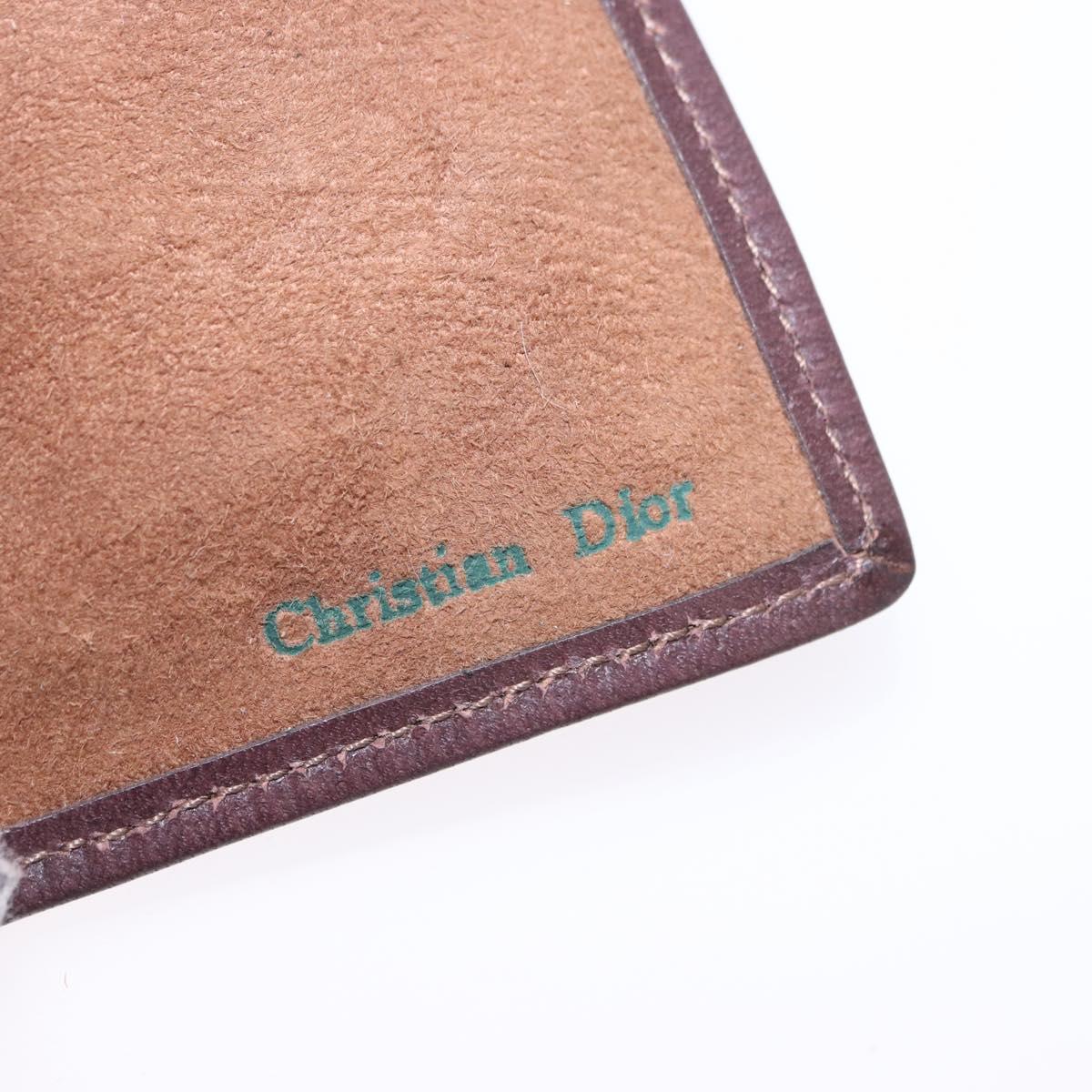 Christian Dior Trotter Canvas Accessory Case Brown Gold Tone Auth 191790V