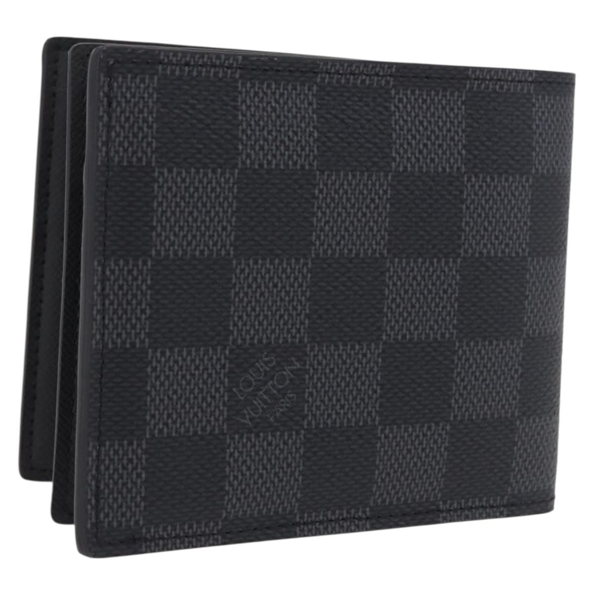 LOUIS VUITTON Damier Grafitte Portefeuille Amerigo Wallet N60053 LV Auth 191797M