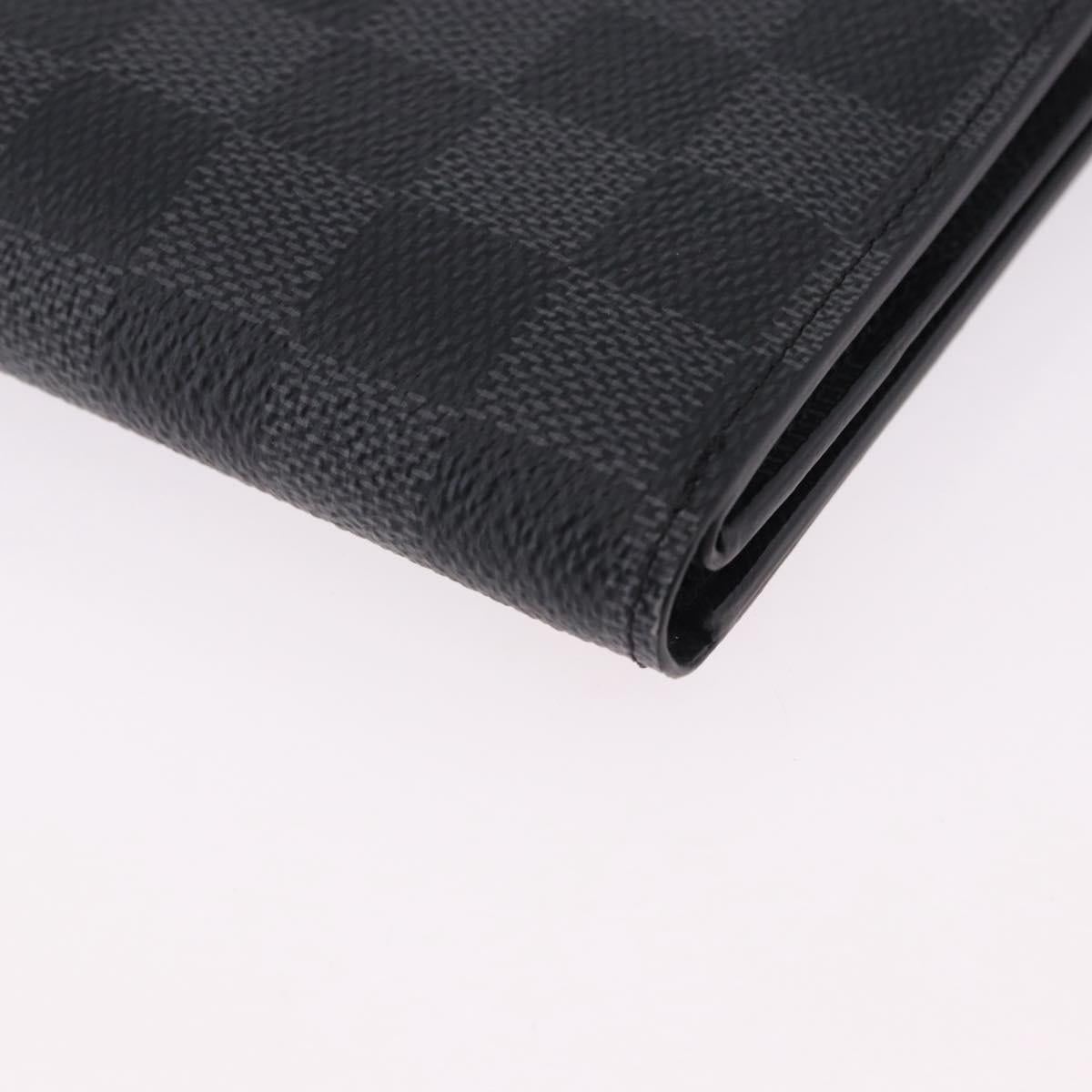 LOUIS VUITTON Damier Grafitte Portefeuille Amerigo Wallet N60053 LV Auth 191797M