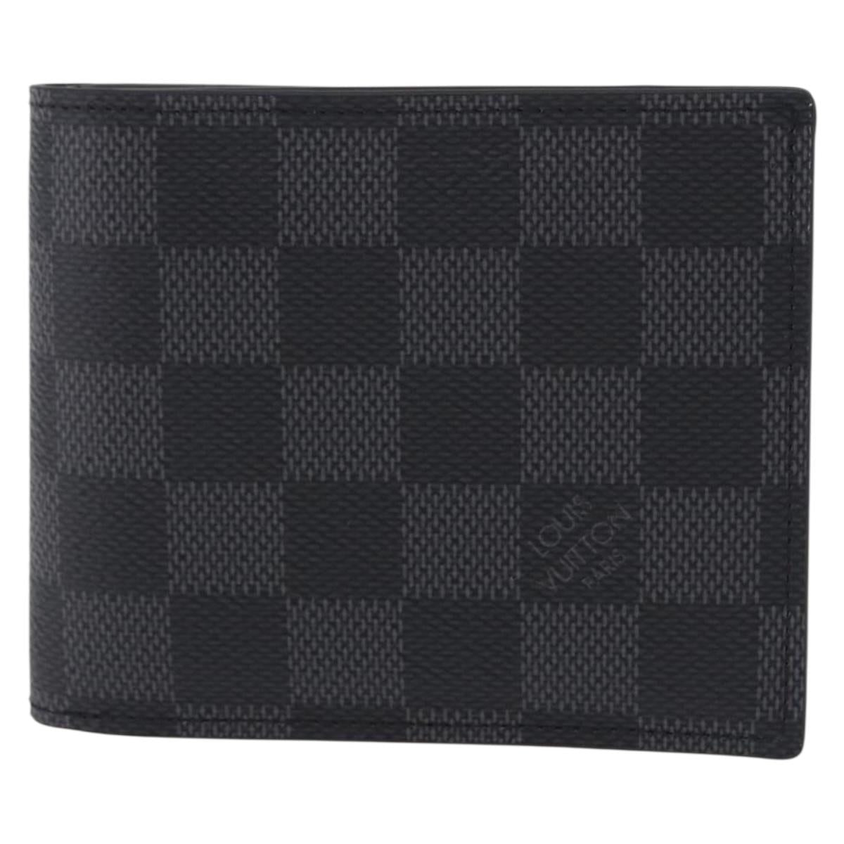 LOUIS VUITTON Damier Grafitte Portefeuille Amerigo Wallet N60053 LV Auth 191797M