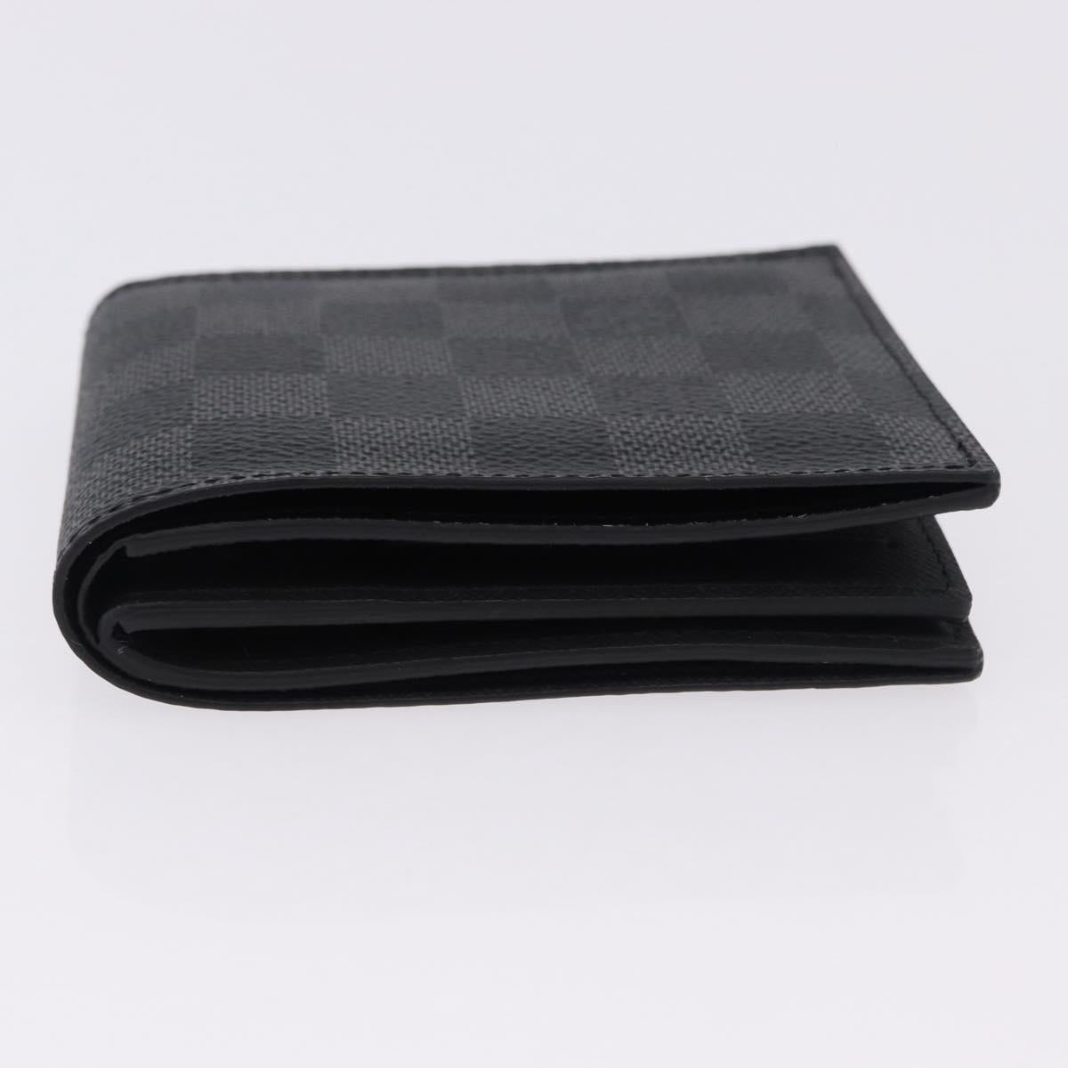 LOUIS VUITTON Damier Grafitte Portefeuille Amerigo Wallet N60053 LV Auth 191797M