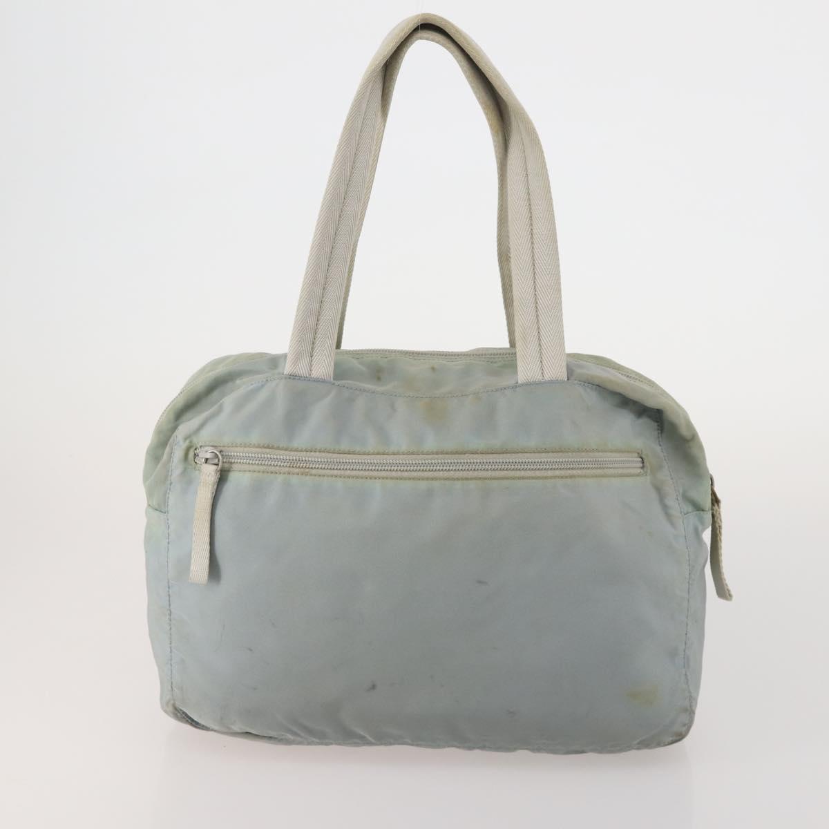 PRADA Boston Bag Hand Bag Nylon 3 Set Khaki Blue Auth 191805