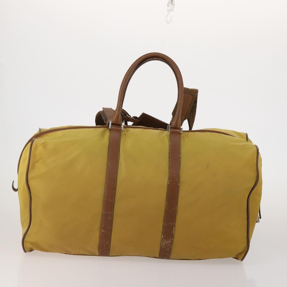 PRADA Boston Bag Hand Bag Nylon 3 Set Khaki Blue Auth 191805
