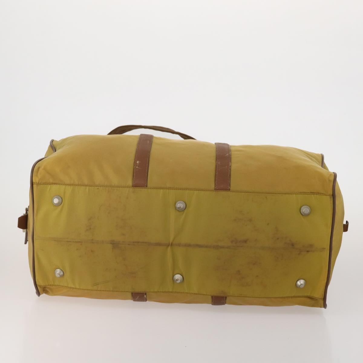 PRADA Boston Bag Hand Bag Nylon 3 Set Khaki Blue Auth 191805