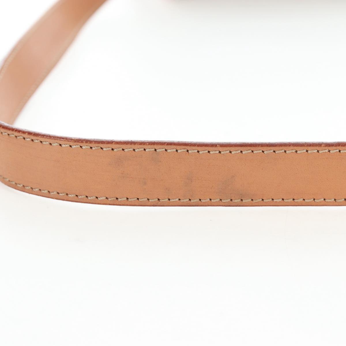 CELINE Macadam Canvas Shoulder Bag PVC Leather Brown Gold Auth 191817V