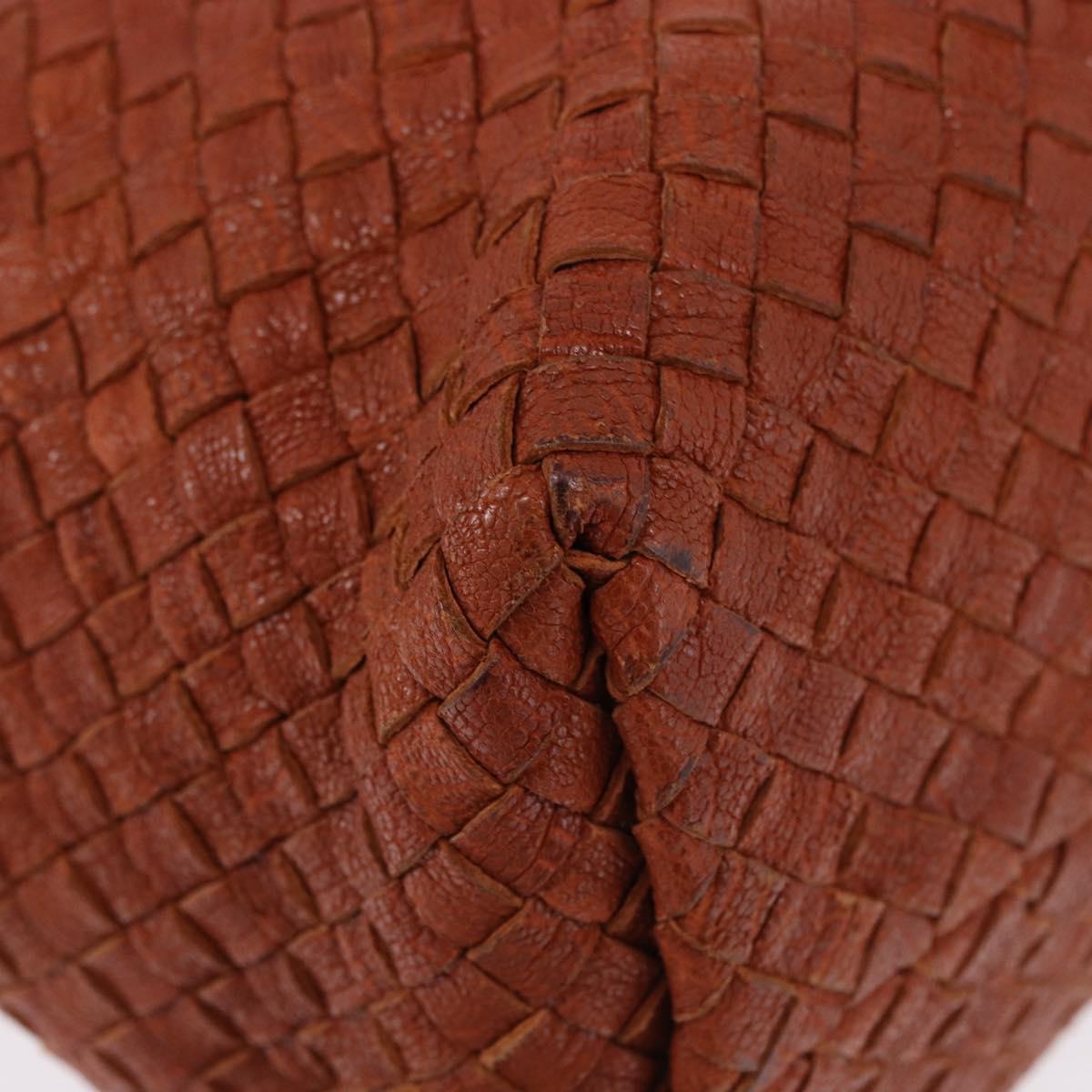 BOTTEGA VENETA INTRECCIATO Cabas PM Hand Bag Leather Brown 141498 Auth 191828V