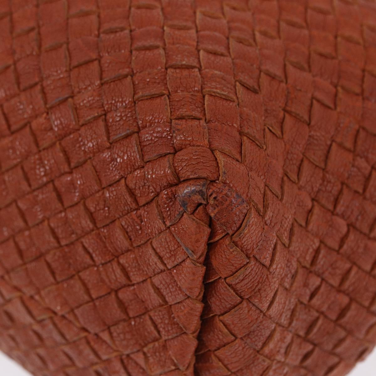 BOTTEGA VENETA INTRECCIATO Cabas PM Hand Bag Leather Brown 141498 Auth 191828V