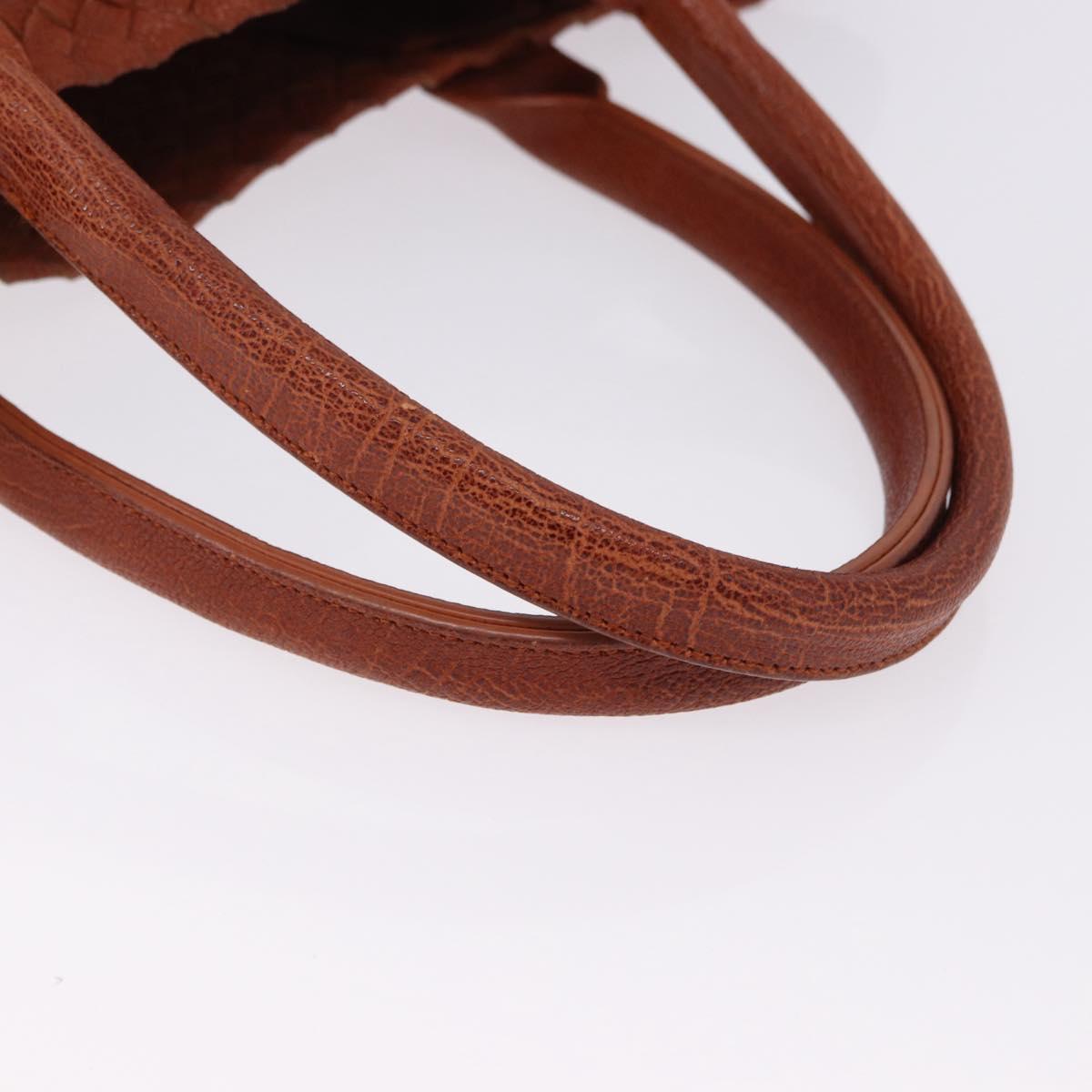 BOTTEGA VENETA INTRECCIATO Cabas PM Hand Bag Leather Brown 141498 Auth 191828V