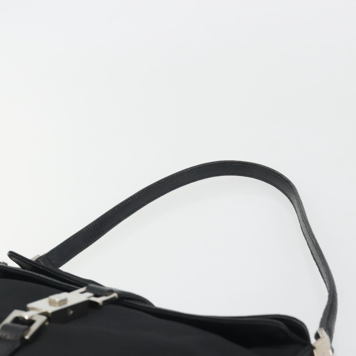 GUCCI Hand Bag Canvas Black Silver 001 3734 Auth 191829A