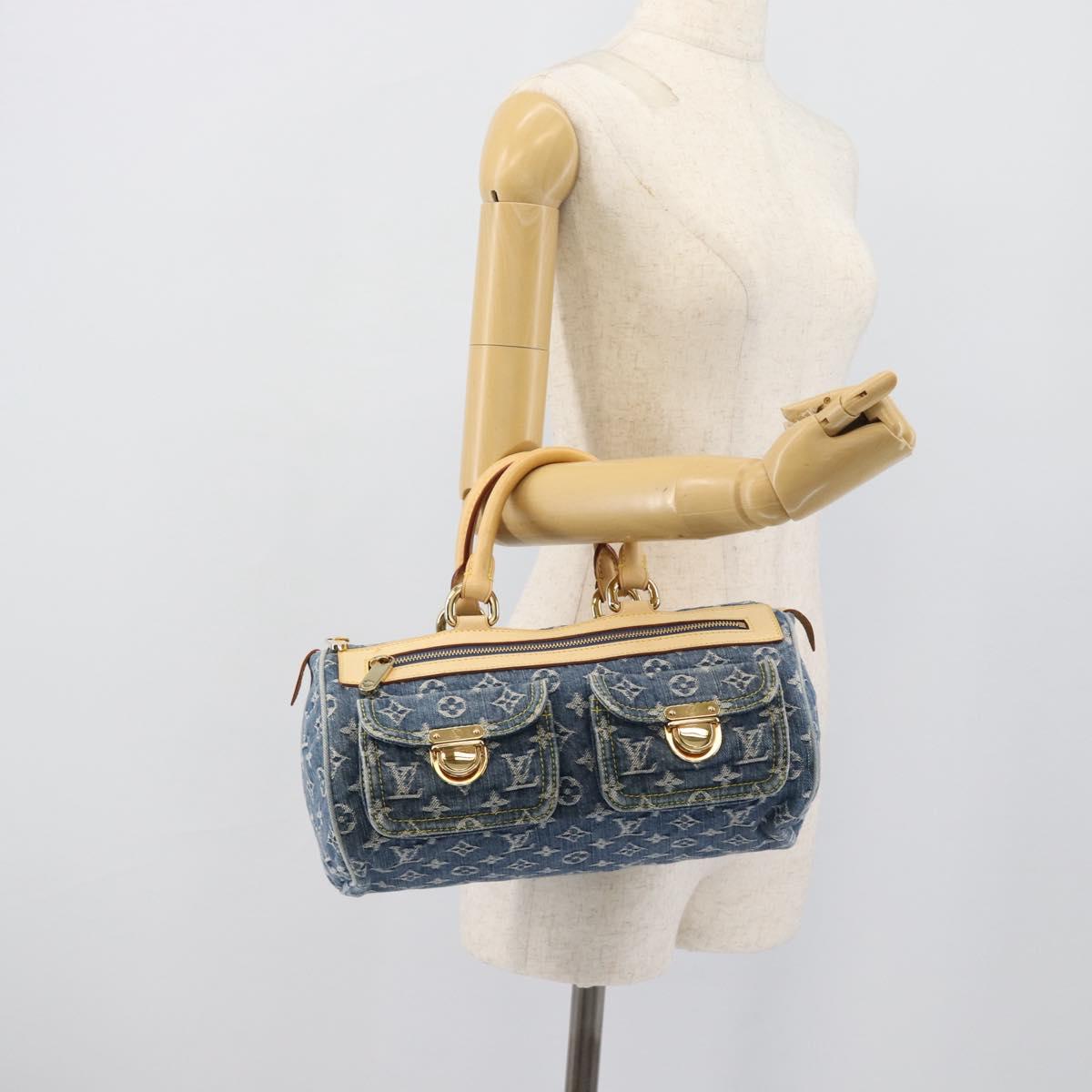 LOUIS VUITTON Monogram Denim Neo Speedy Hand Bag Blue M95019 LV Auth 191830V