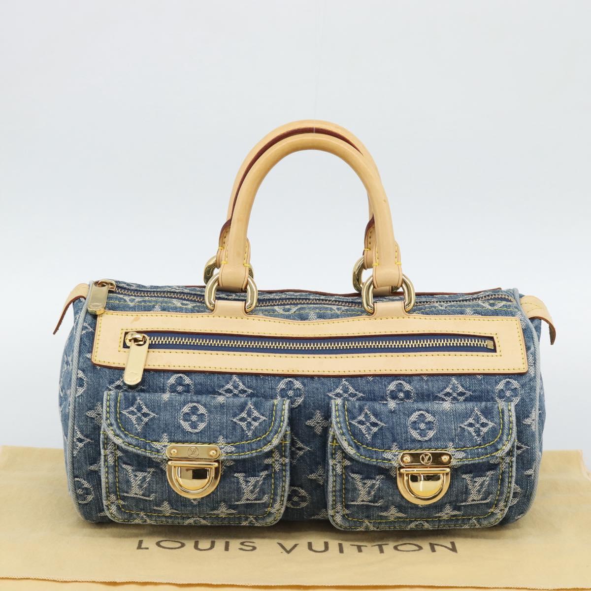 LOUIS VUITTON Monogram Denim Neo Speedy Hand Bag Blue M95019 LV Auth 191830V