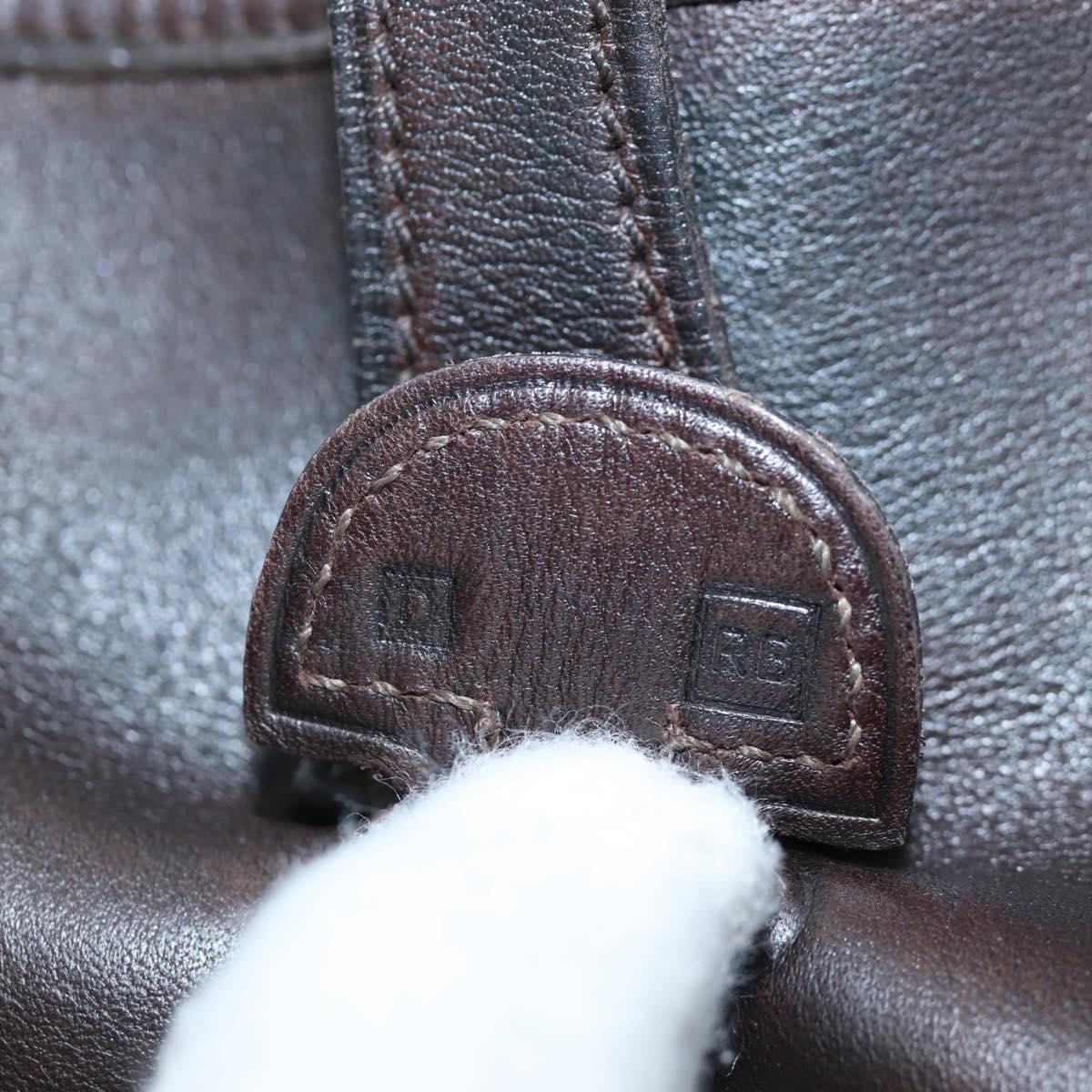 HERMES Evelyn Shoulder Bag Leather Brown Silver Auth 191831M