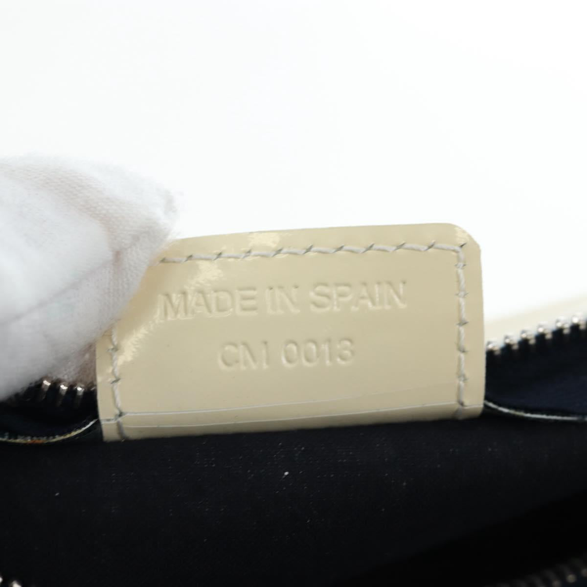Christian Dior Trotter Canvas Pouch PVC Navy Silver Auth 191849V