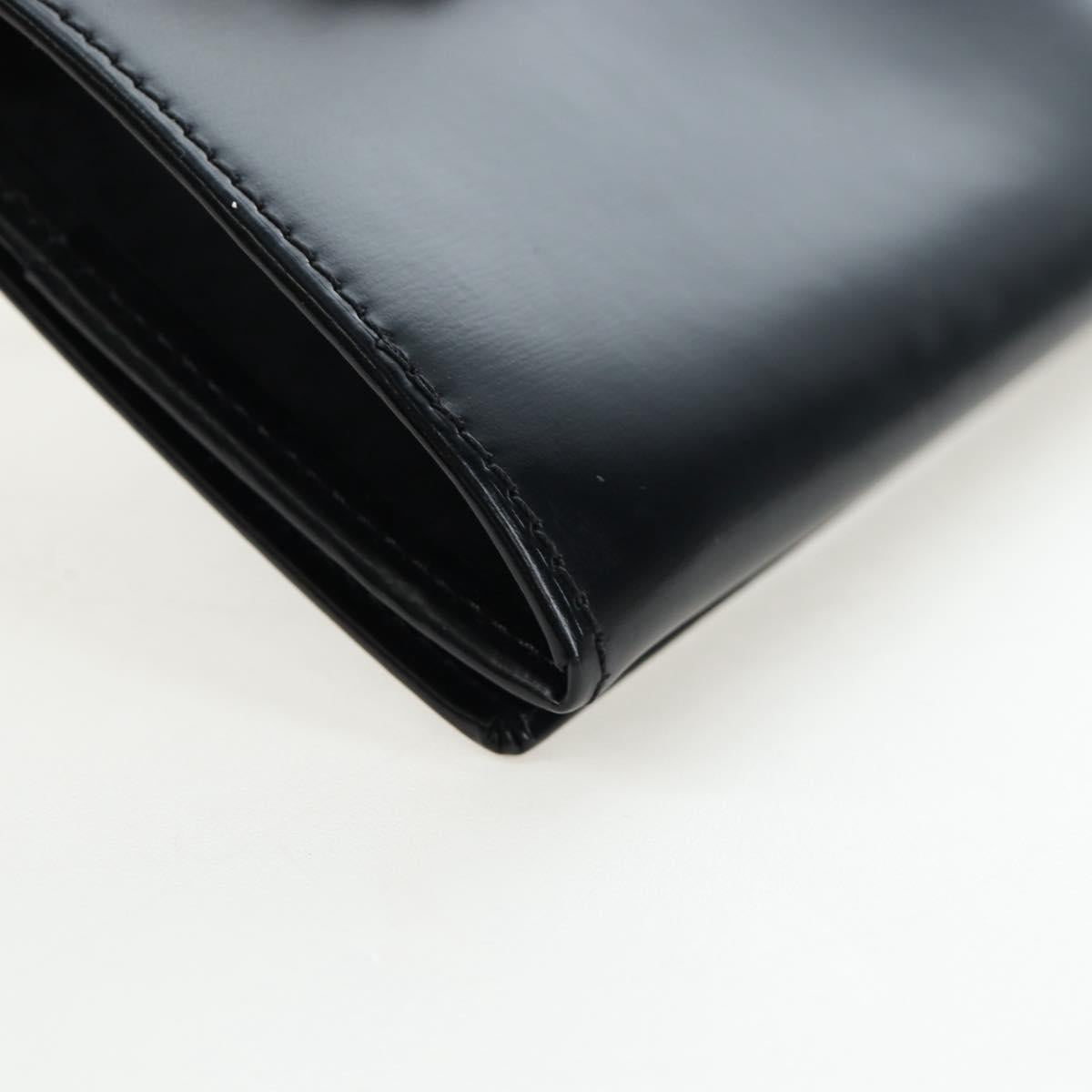 CARTIER Card Case Leather Black Auth 191854V