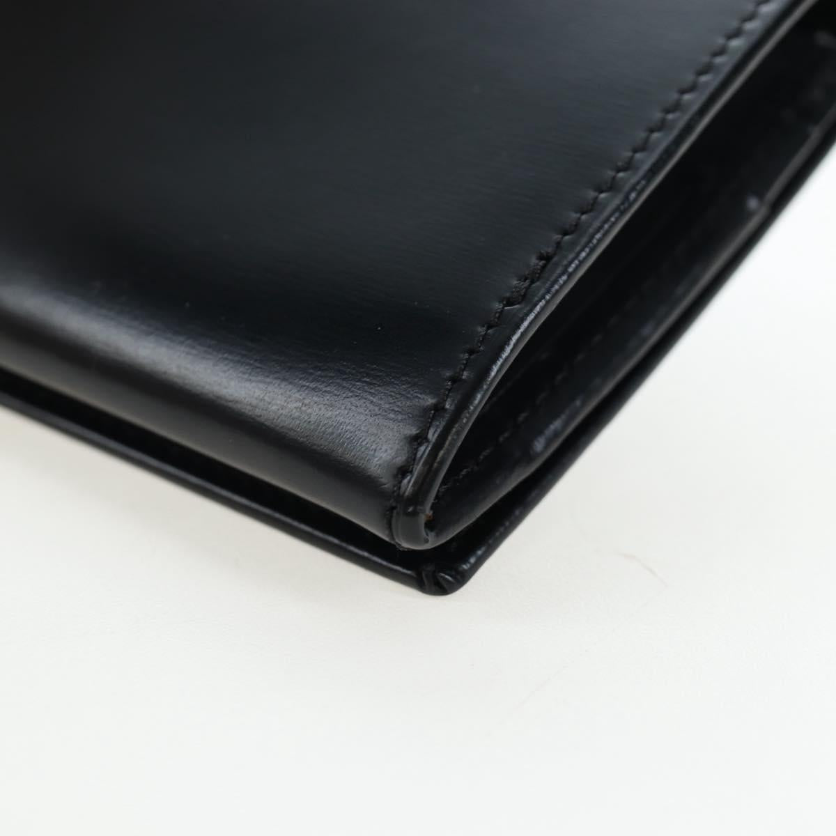 CARTIER Card Case Leather Black Auth 191854V