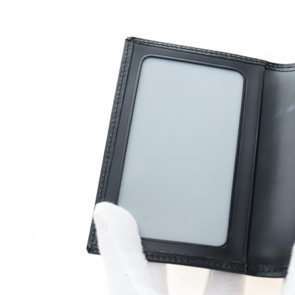 CARTIER Card Case Leather Black Auth 191854V
