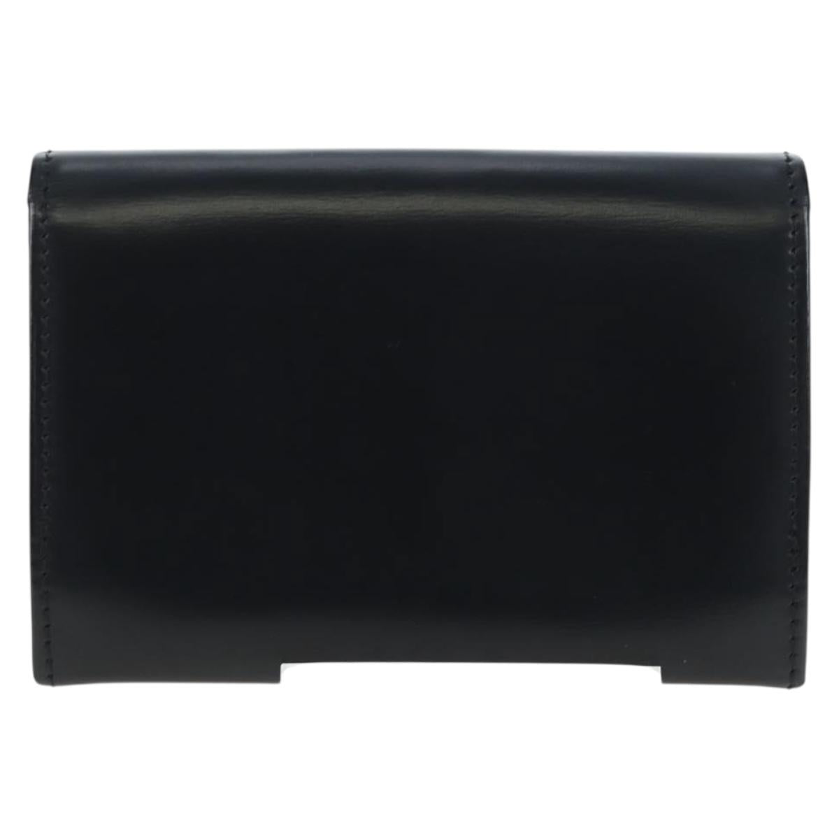 CARTIER Card Case Leather Black Auth 191854V