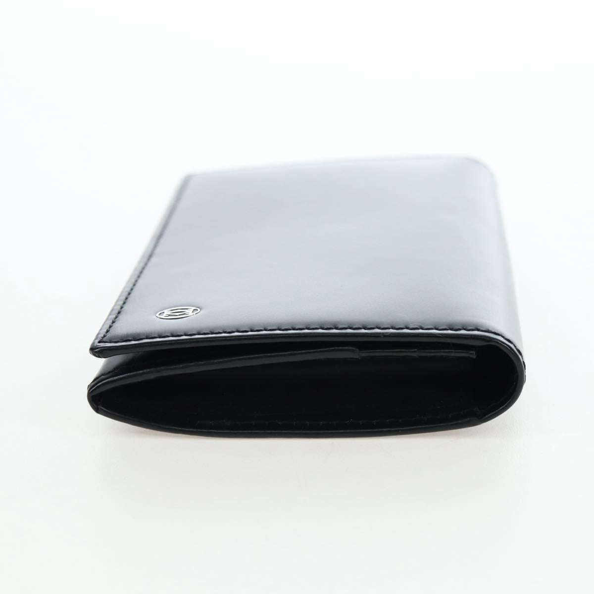 CARTIER Card Case Leather Black Auth 191854V
